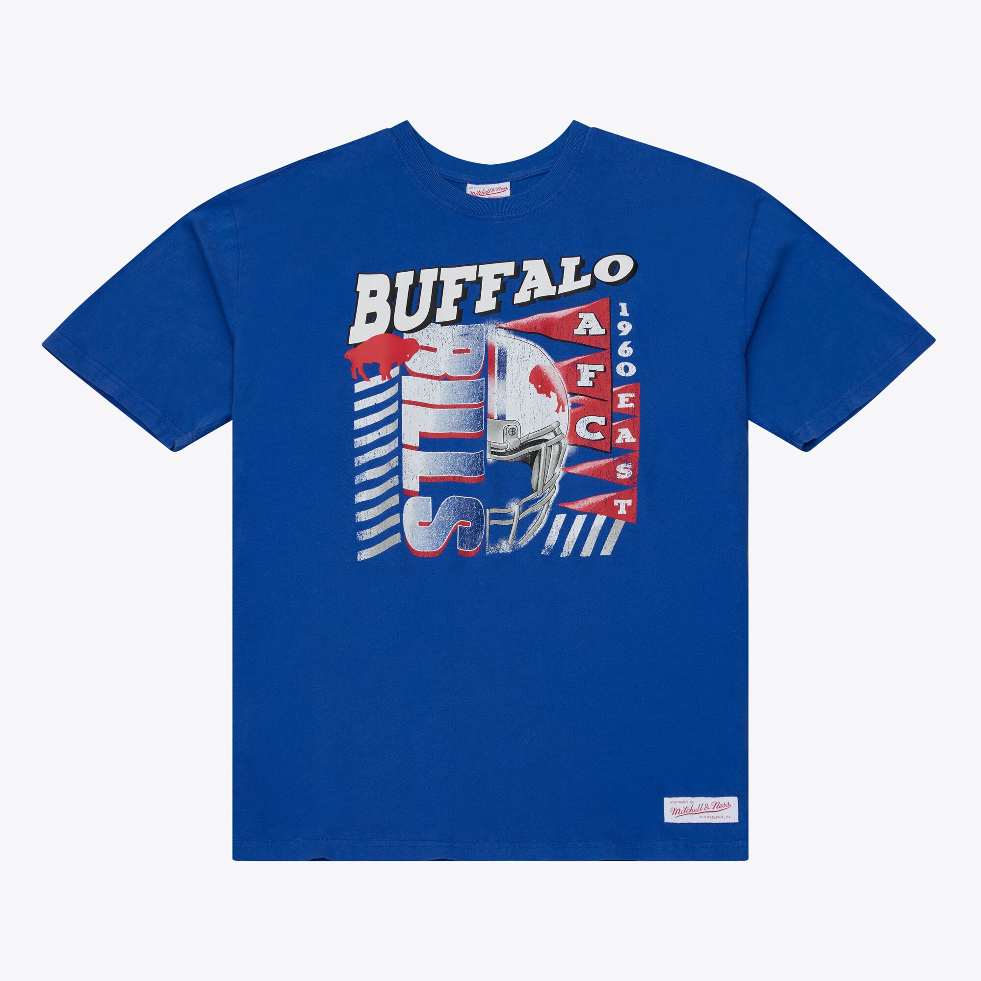 T-shirt à manches courtes Mitchell & Ness Royal Buffalo Bills Core Essentials Street Graphic pour homme
