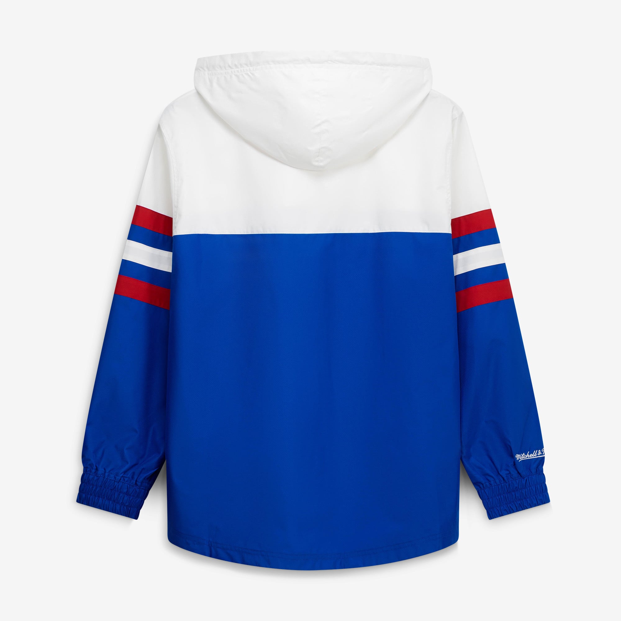 Men's Mitchell & Ness Royal Buffalo Bills Head Coach Anorak Quarter-Zip Windbreaker Jacket