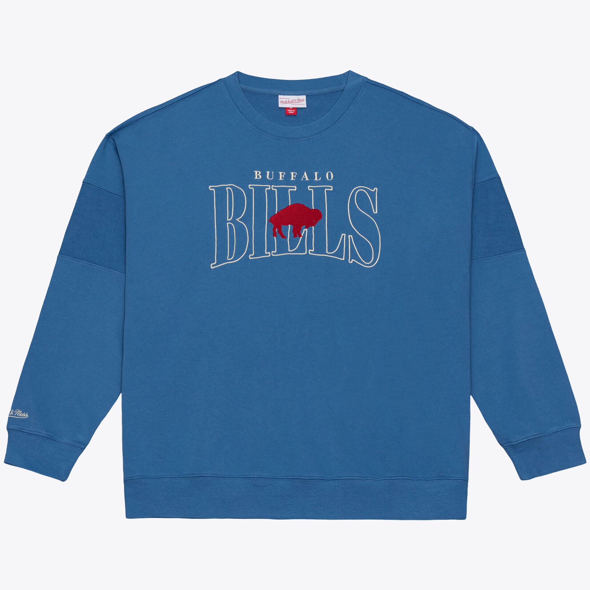 Sweat-shirt polaire surdimensionné Mitchell & Ness Royal Buffalo Bills pour homme