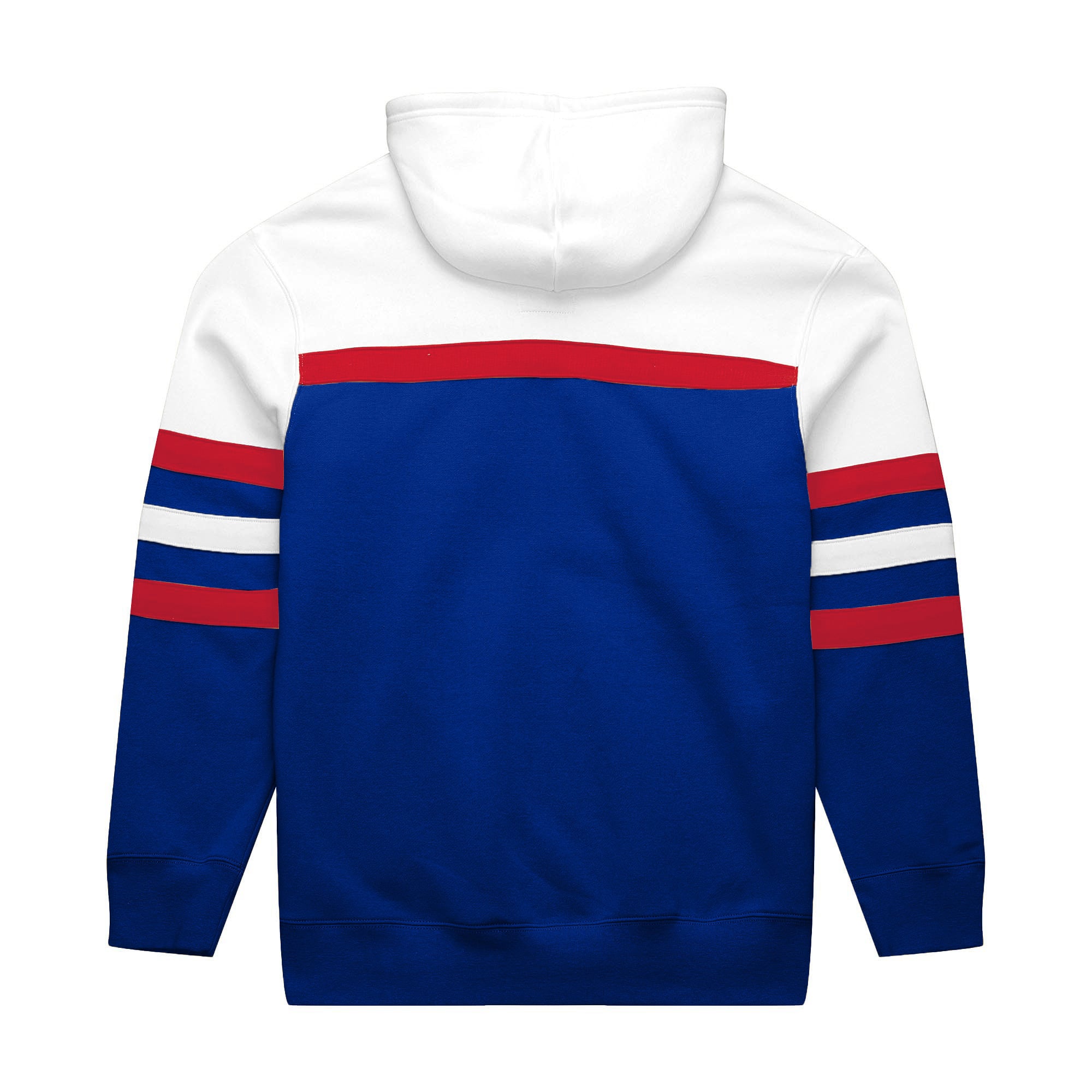 Men's Mitchell & Ness White/Royal Buffalo Bills Big Tall Head Coach Hoodie