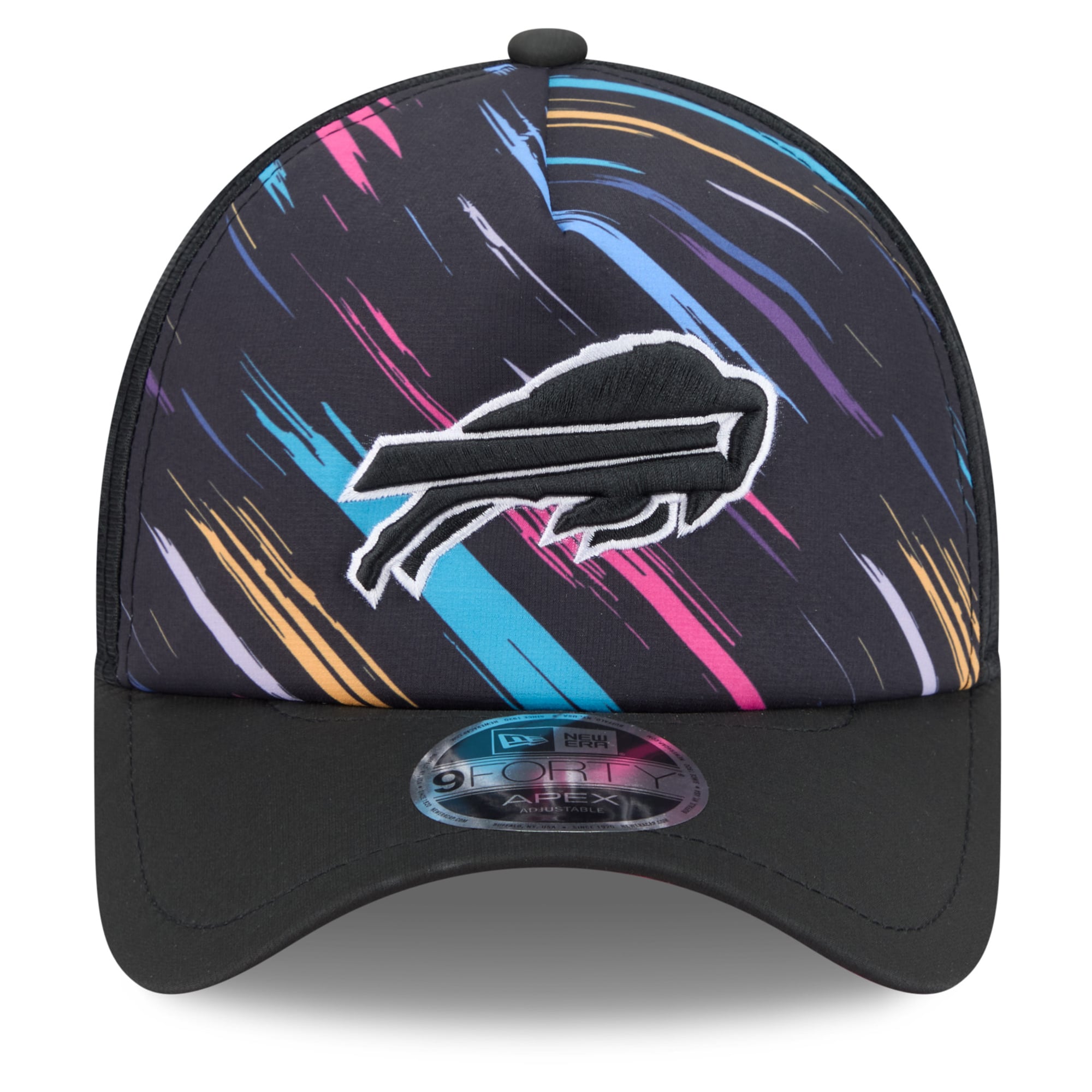 Men's New Era Black Buffalo Bills 2026 NFL Crucial Catch 9FORTY Apex Adjustable Hat