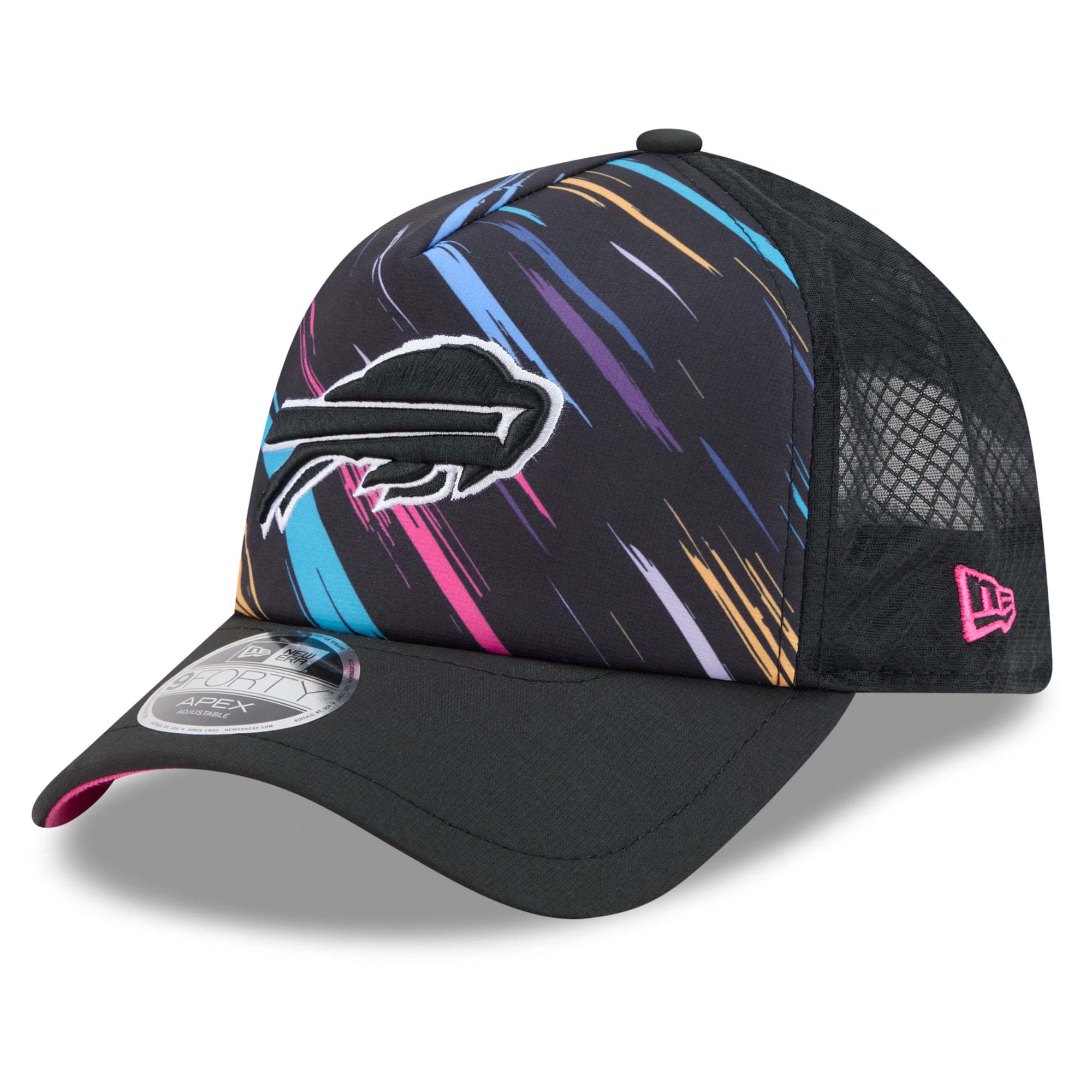 Men's New Era Black Buffalo Bills 2026 NFL Crucial Catch 9FORTY Apex Adjustable Hat