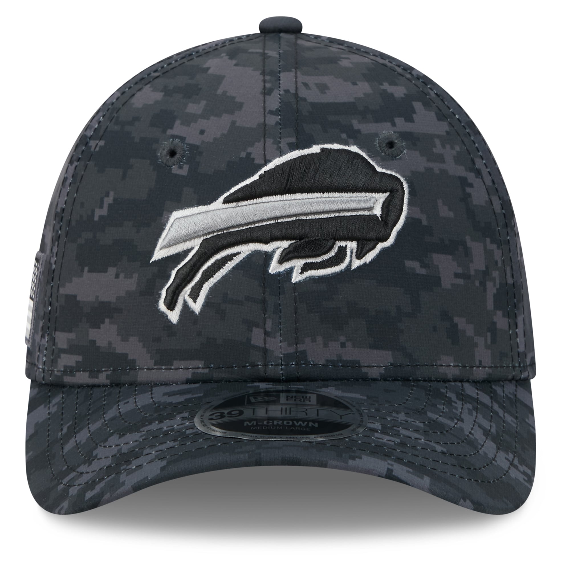 Casquette extensible New Era Buffalo Bills 2026 Salute To Service 39THIRTY M-Crown noire pour homme