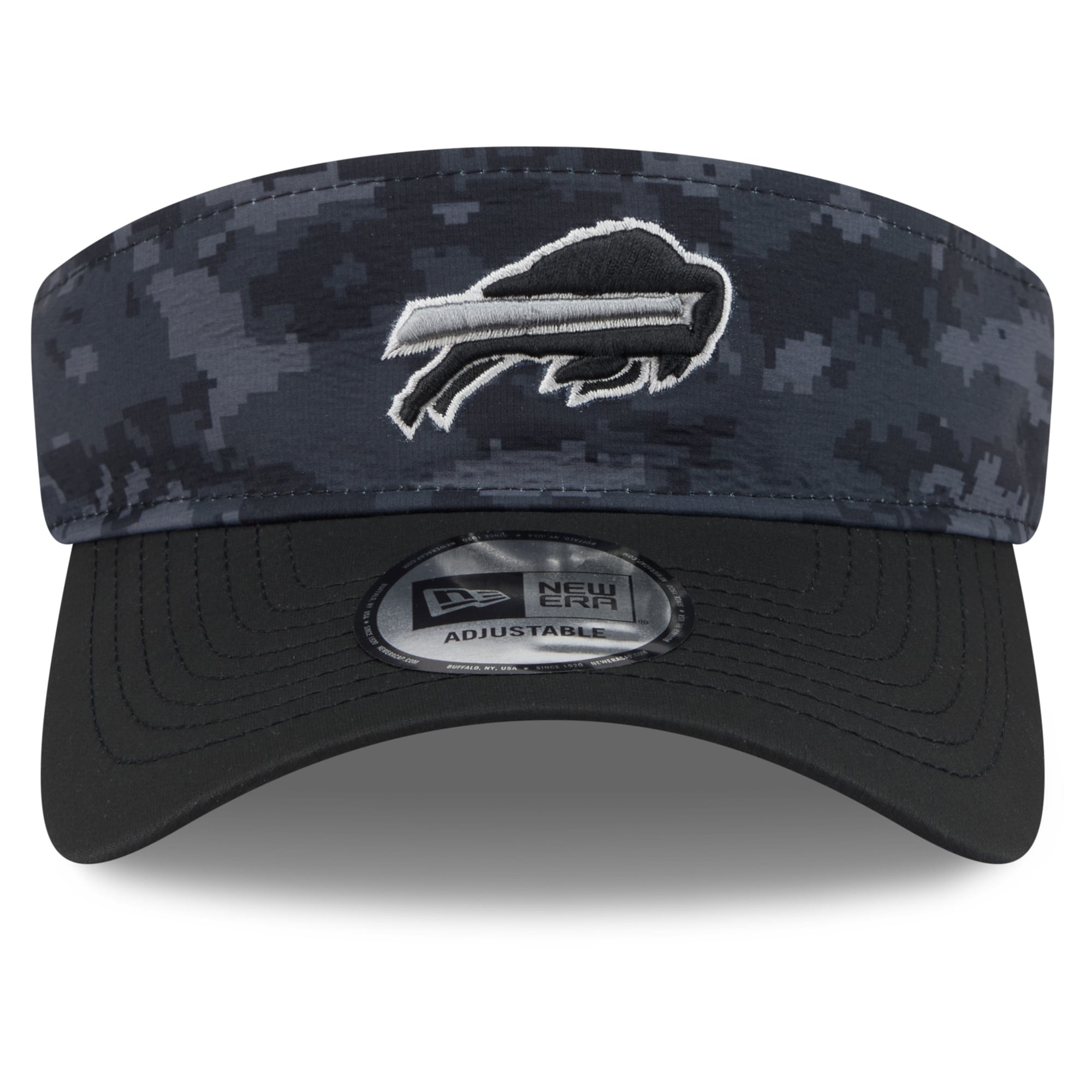 Casquette New Era noire pour homme Buffalo Bills 2026 Salute To Service, visière ajustable
