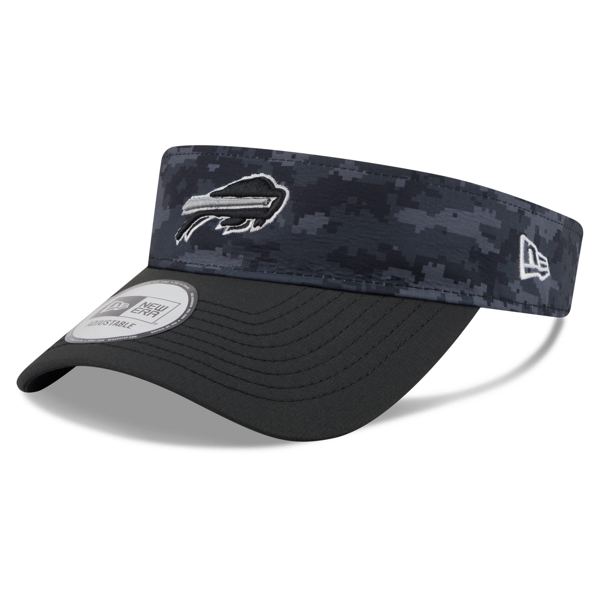 Casquette New Era noire pour homme Buffalo Bills 2026 Salute To Service, visière ajustable