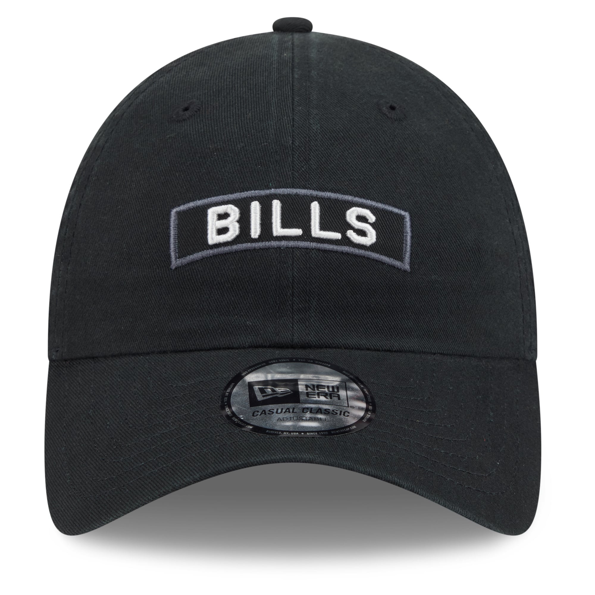 Casquette New Era noire pour homme Buffalo Bills 2026 Salute To Service, style classique décontracté et ajustable