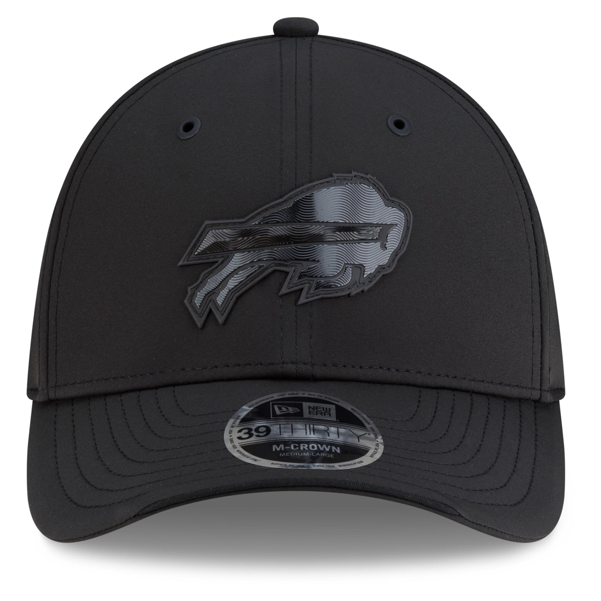 Casquette extensible New Era Buffalo Bills 2026 Sideline 39THIRTY M-Crown noire pour homme