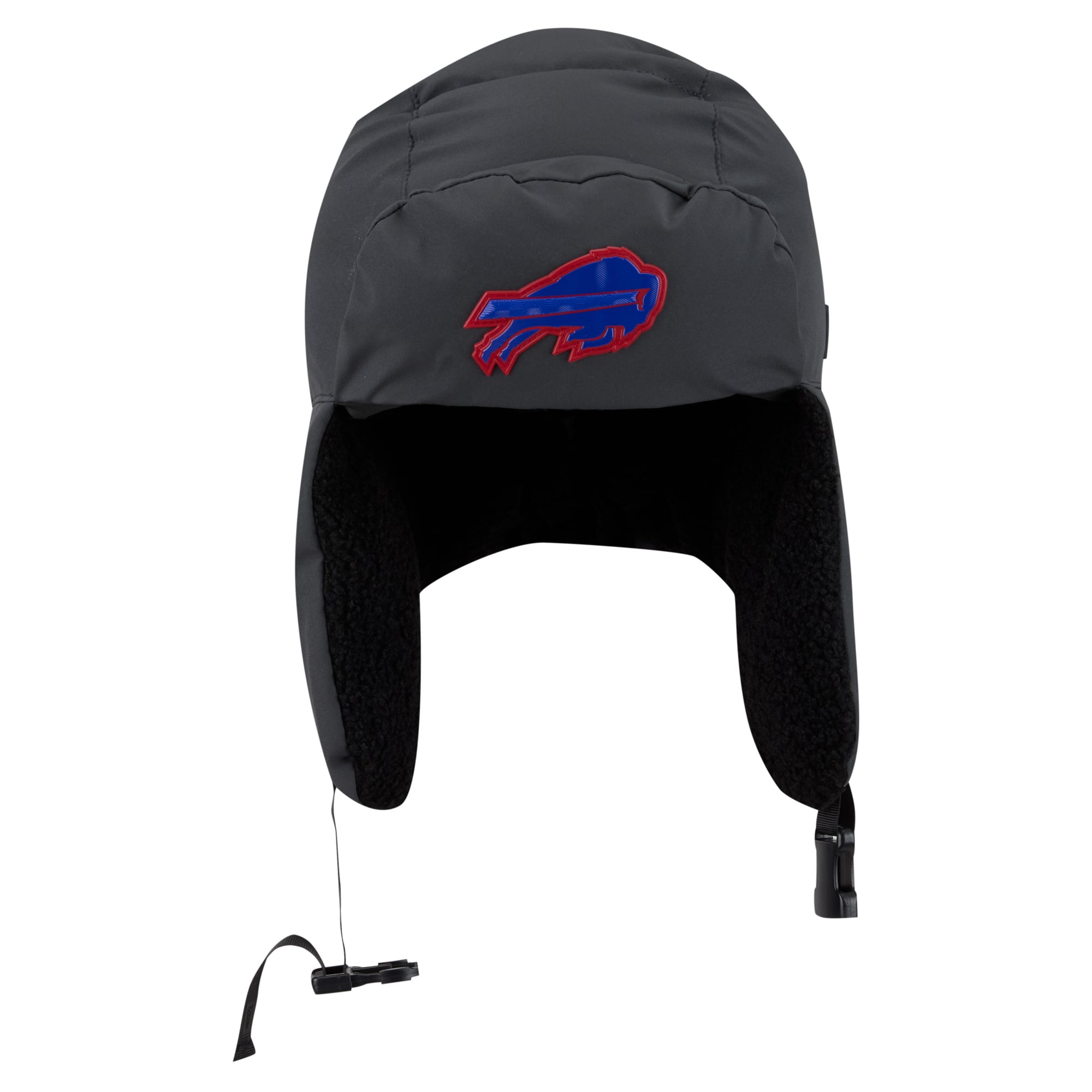 Casquette trappeur New Era noire Buffalo Bills 2026 pour homme, modèle Sideline, idéale les temps froids.