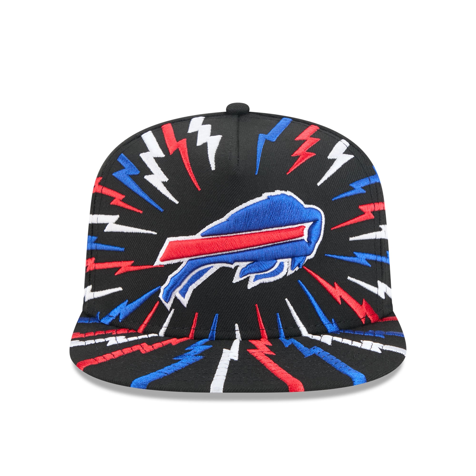 Men's New Era Black Buffalo Bills Bolt A-Frame 9FIFTY Snapback Hat