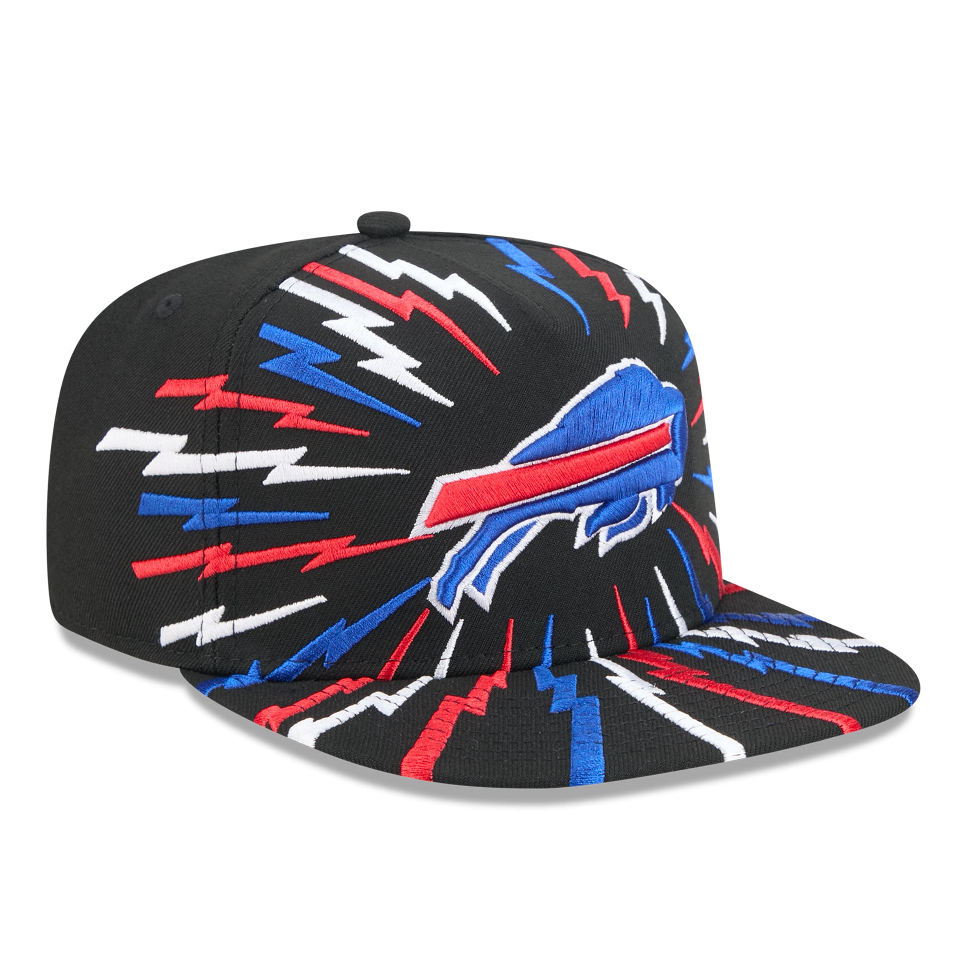 Men's New Era Black Buffalo Bills Bolt A-Frame 9FIFTY Snapback Hat