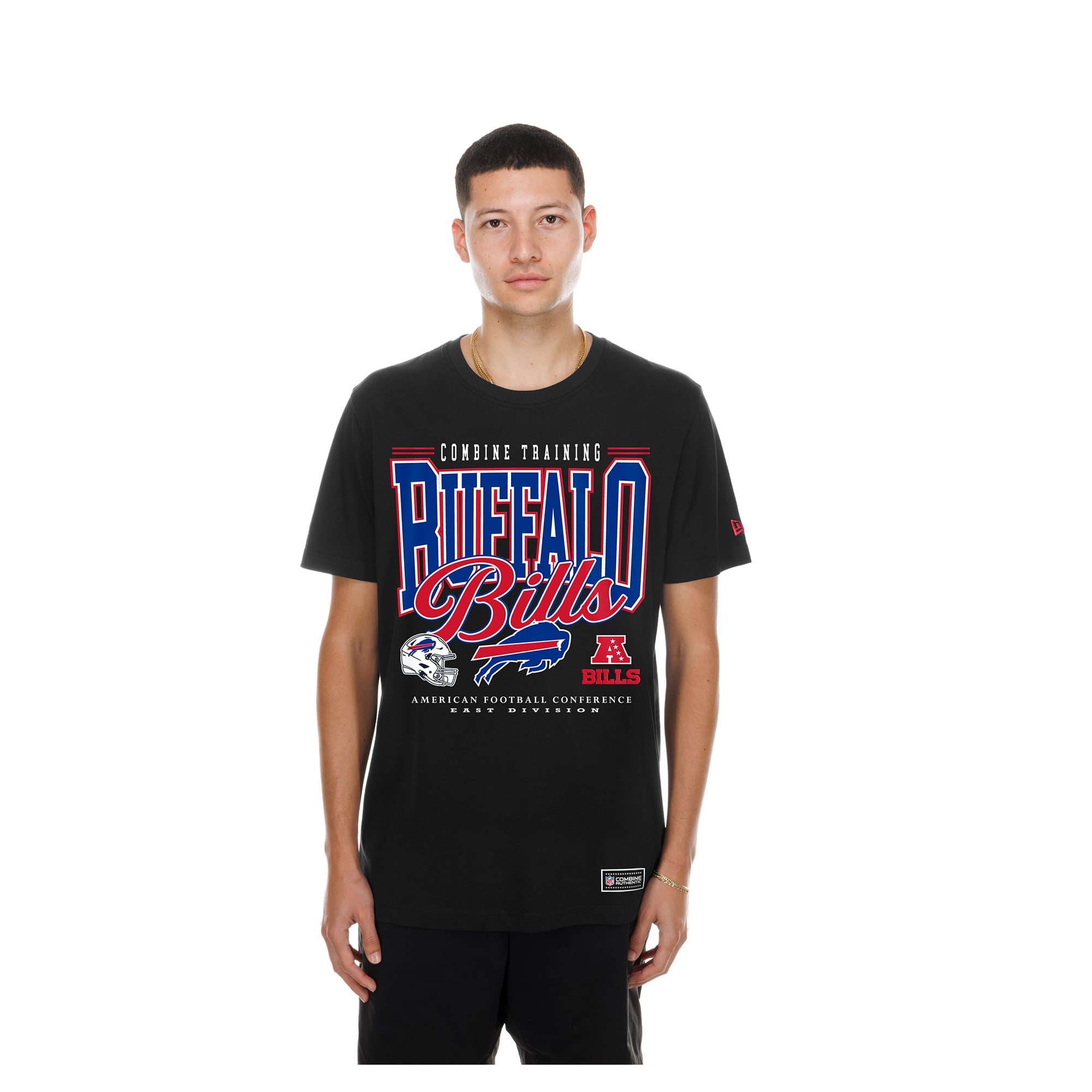 Men's New Era Black Buffalo Bills Combine Authentic T-Shirt