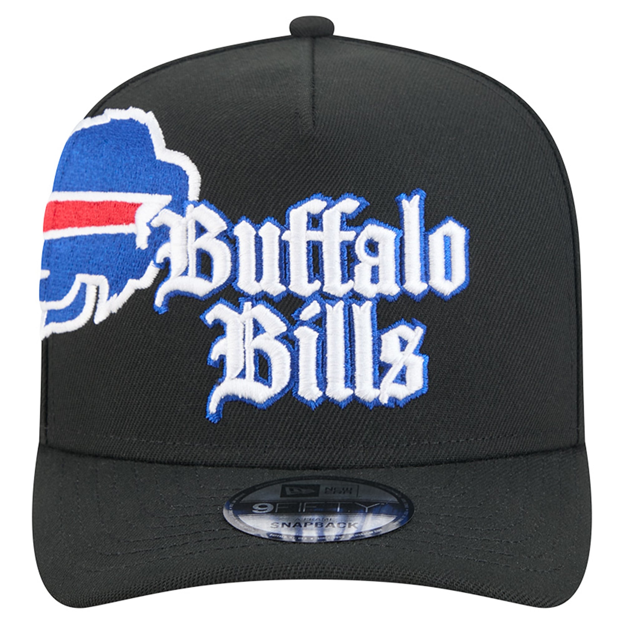 Men's New Era Black Buffalo Bills Proud A-Frame 9FIFTY Snapback Hat
