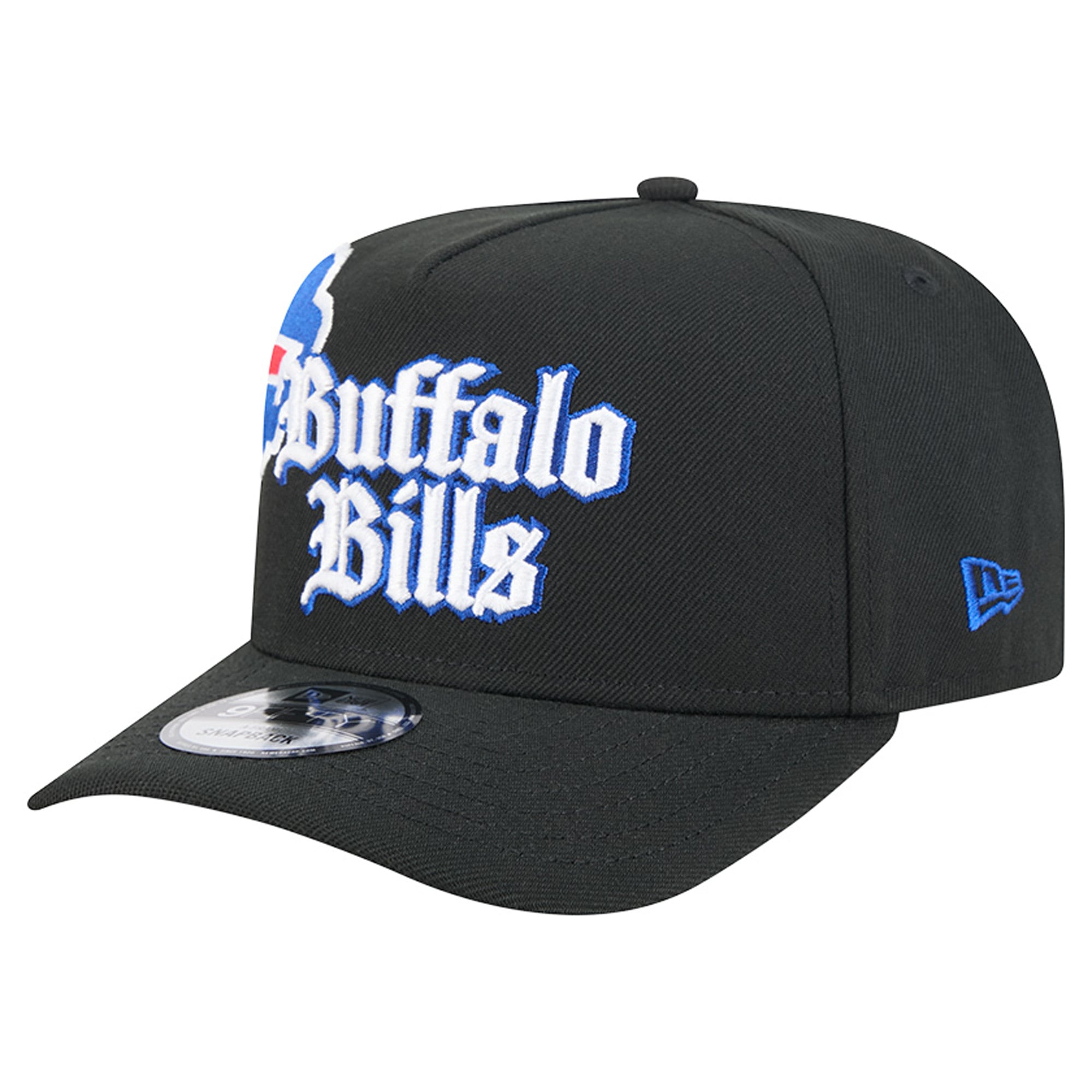 Men's New Era Black Buffalo Bills Proud A-Frame 9FIFTY Snapback Hat
