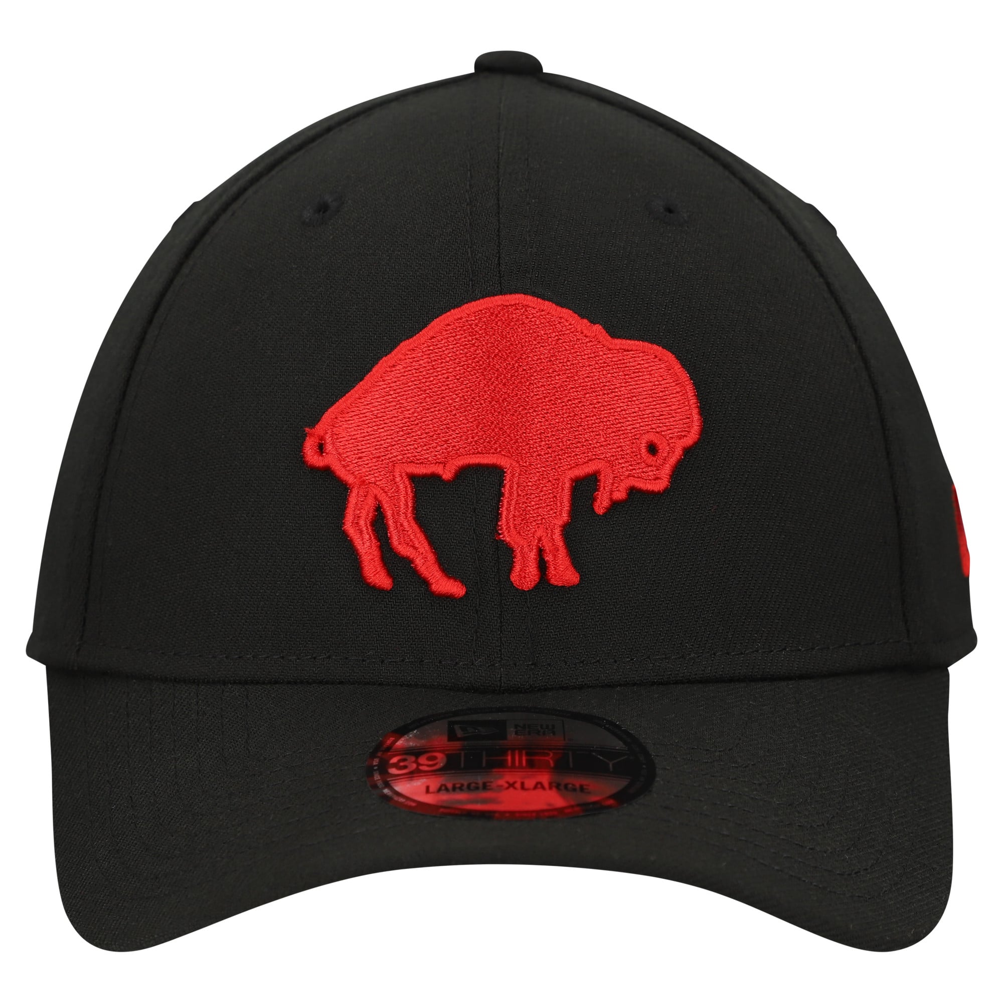 Casquette 39THIRTY Flex Throwback Main noire des Buffalo Bills New Era pour hommes