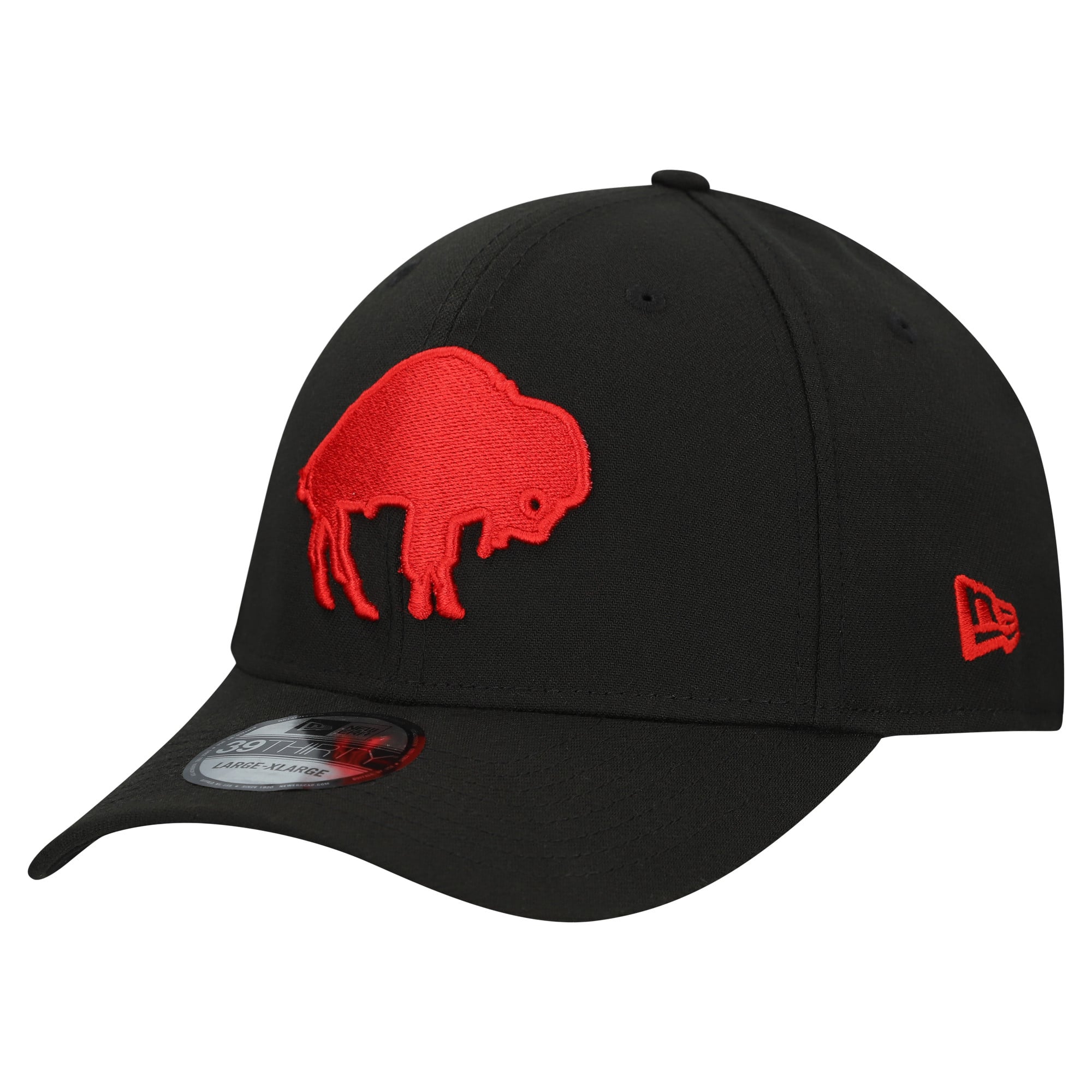 Casquette 39THIRTY Flex Throwback Main noire des Buffalo Bills New Era pour hommes