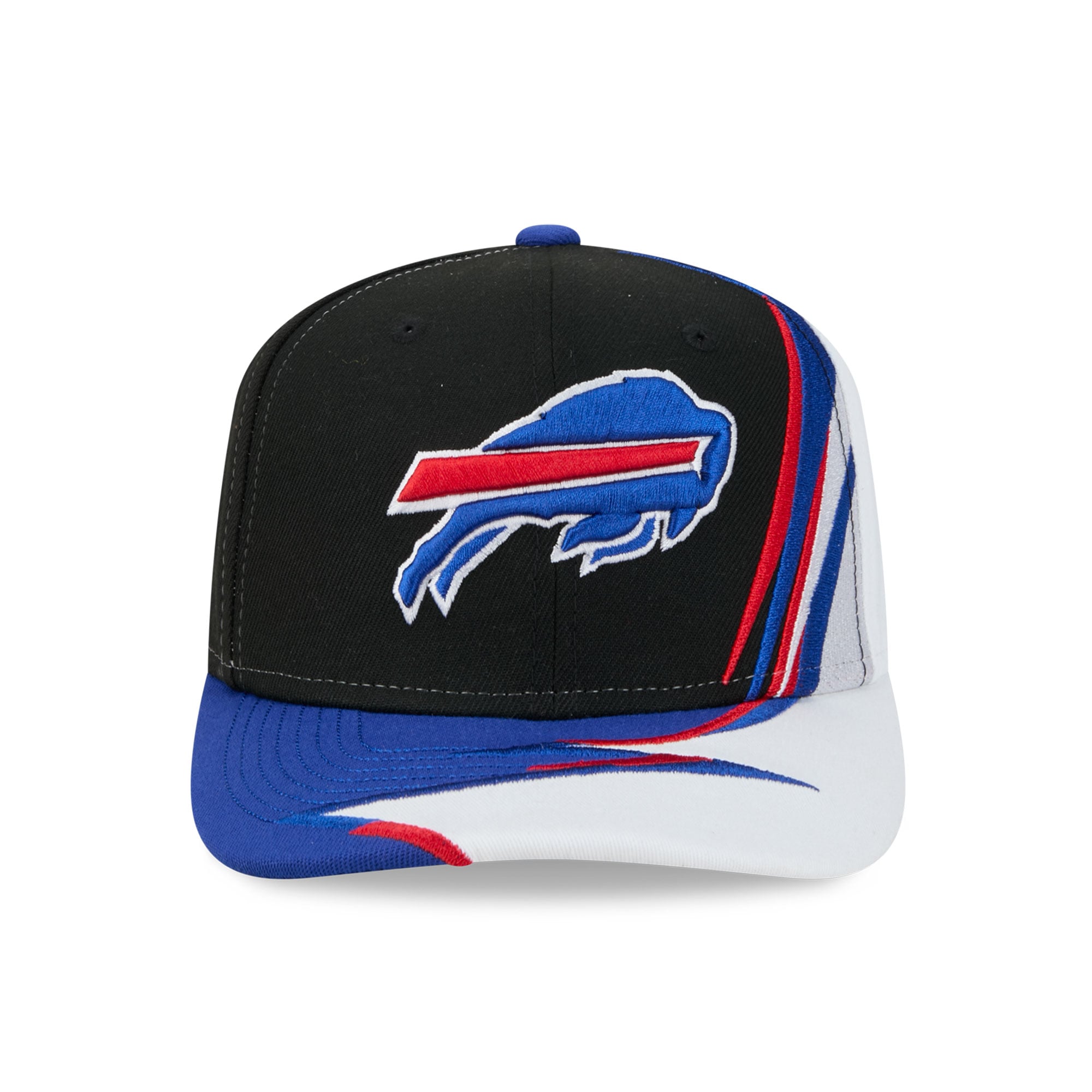 Casquette ajustable New Era 9SEVENTY noire et blanche pour homme, fan des Buffalo Bills