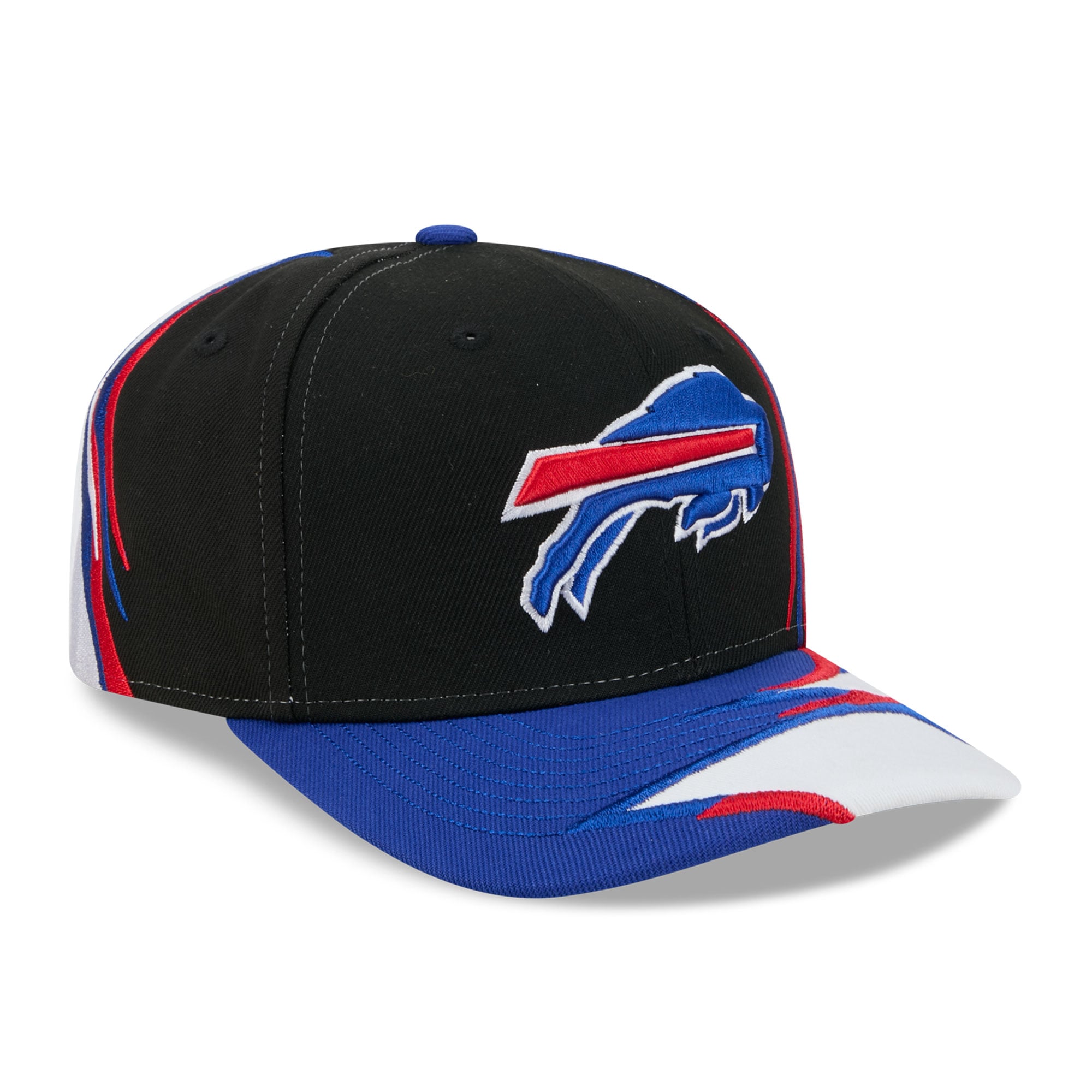 Casquette ajustable New Era 9SEVENTY noire et blanche pour homme, fan des Buffalo Bills