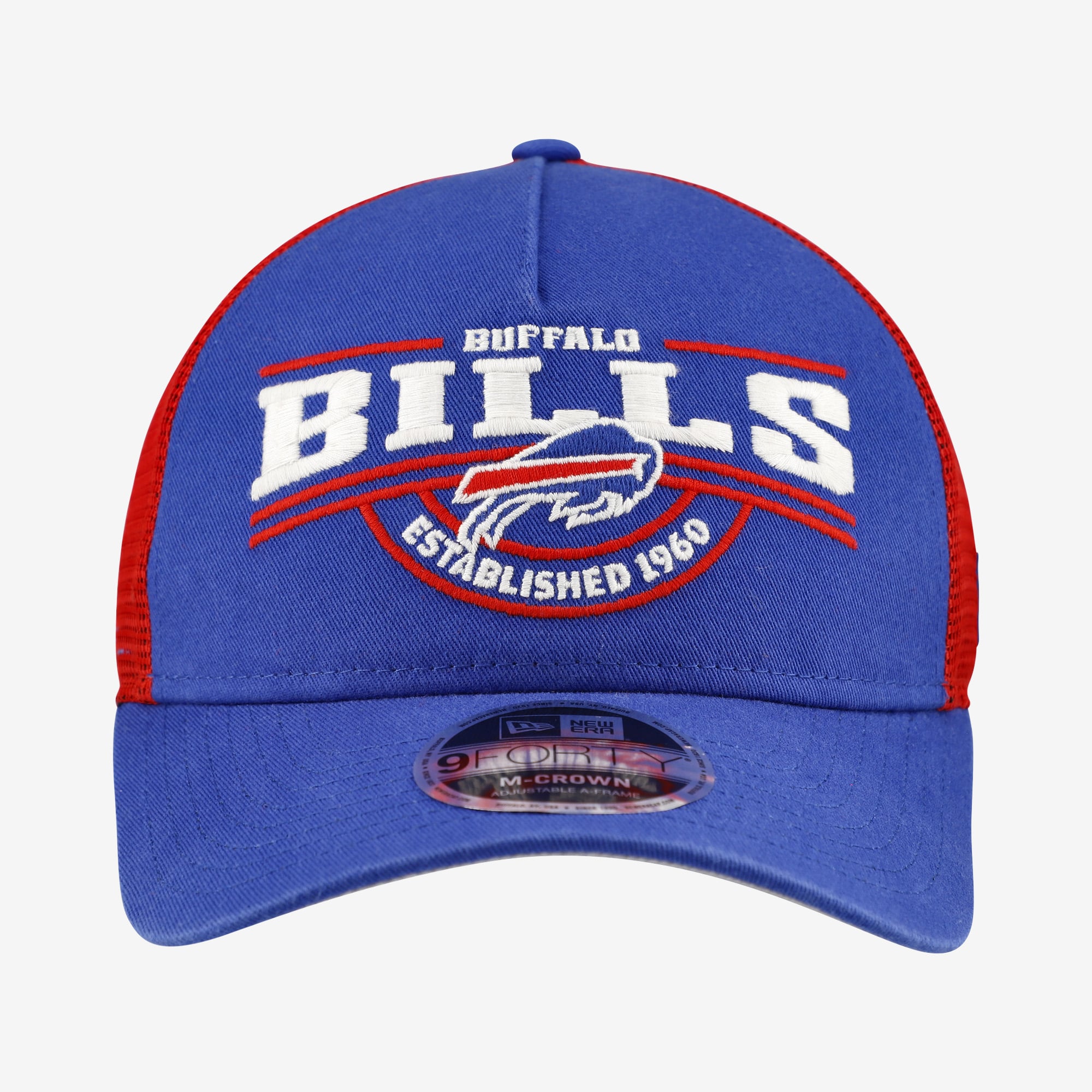 Casquette ajustable New Era 9FORTY A-Frame bleue Buffalo Bills pour homme