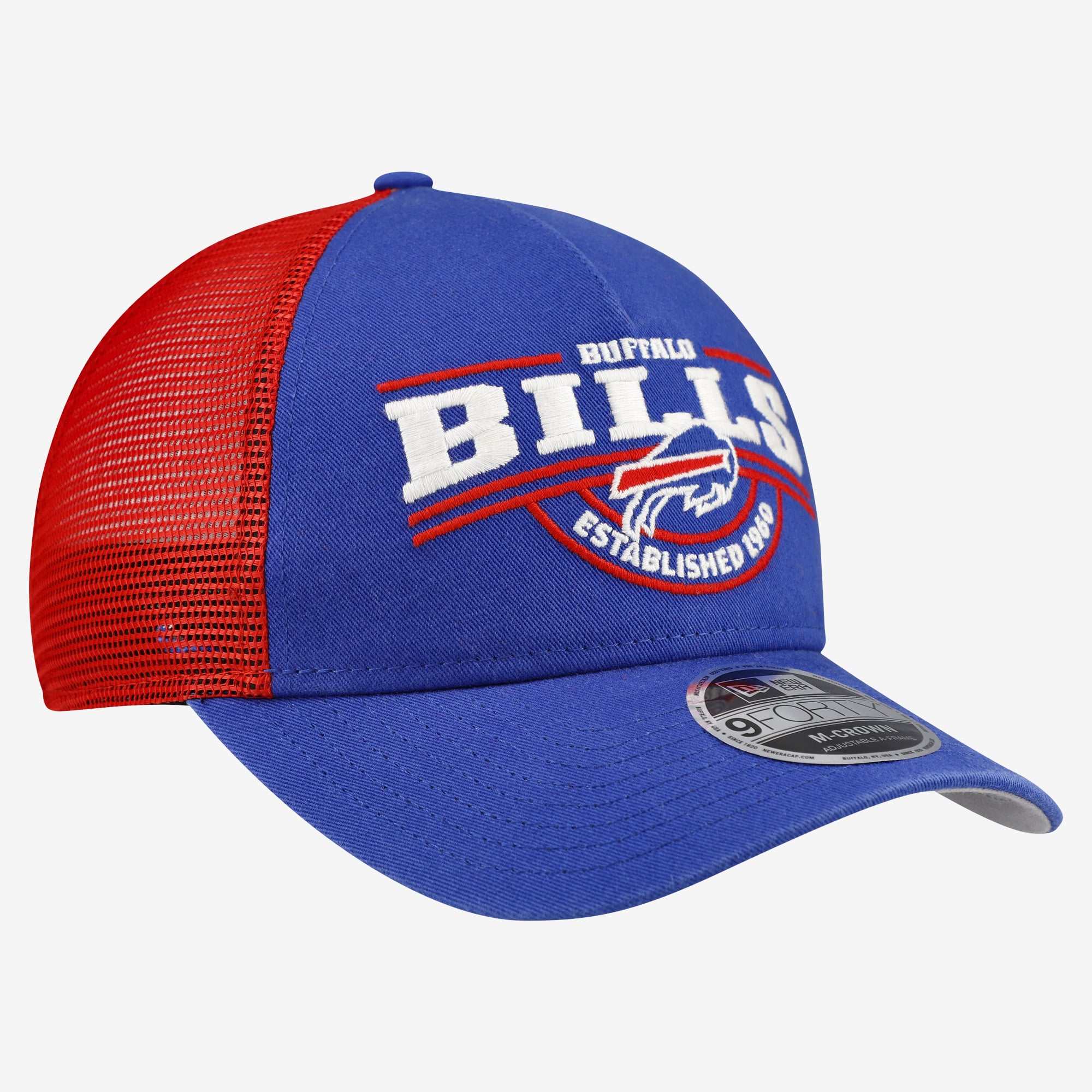 Casquette ajustable New Era 9FORTY A-Frame bleue Buffalo Bills pour homme