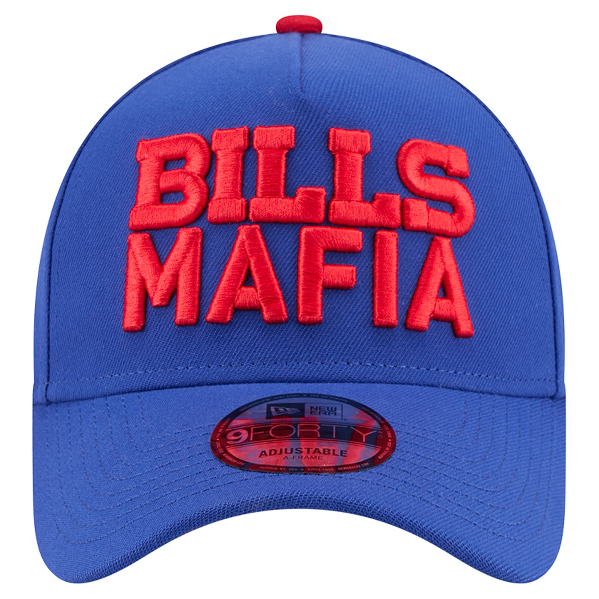 Men's New Era Blue Buffalo Bills Bills Mafia A-Frame 9Forty Adjustable Hat
