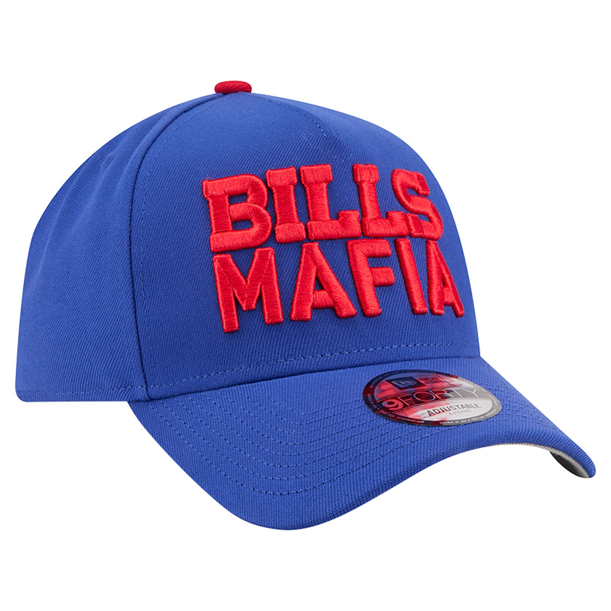Men's New Era Blue Buffalo Bills Bills Mafia A-Frame 9Forty Adjustable Hat