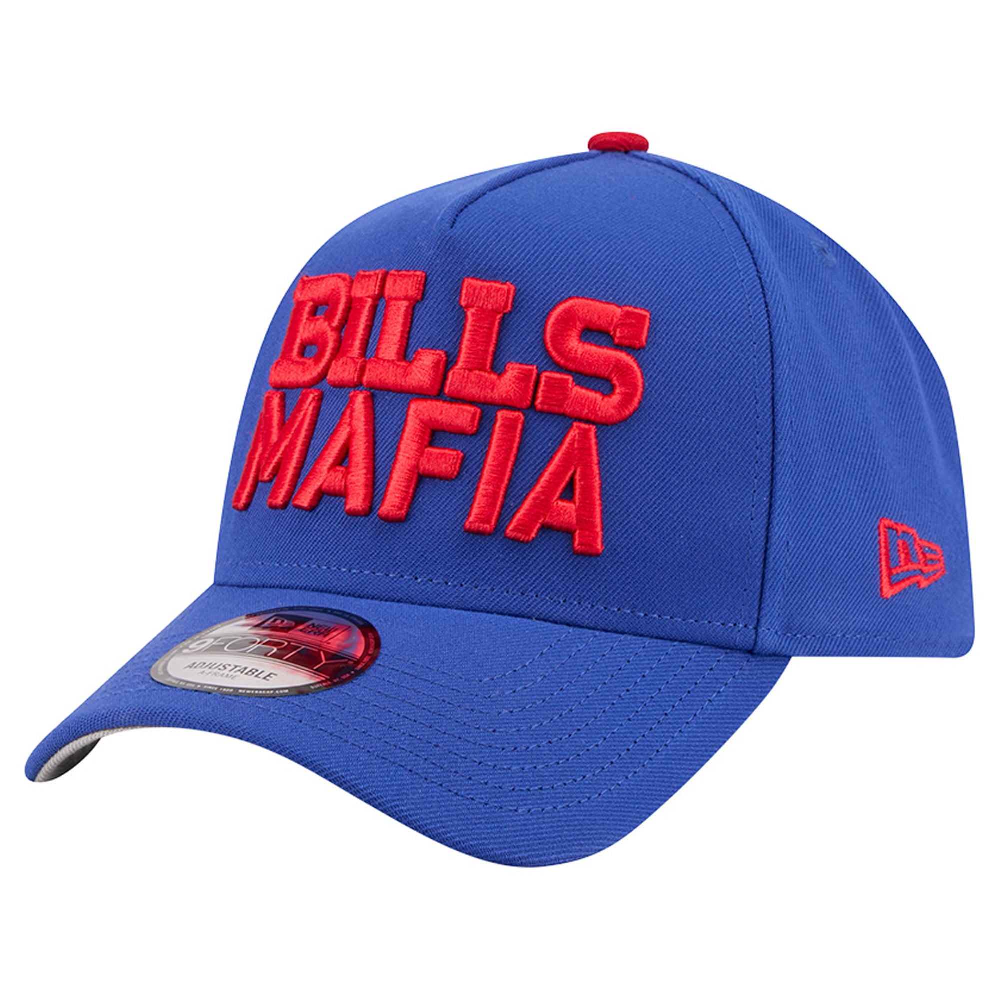 Men's New Era Blue Buffalo Bills Bills Mafia A-Frame 9Forty Adjustable Hat