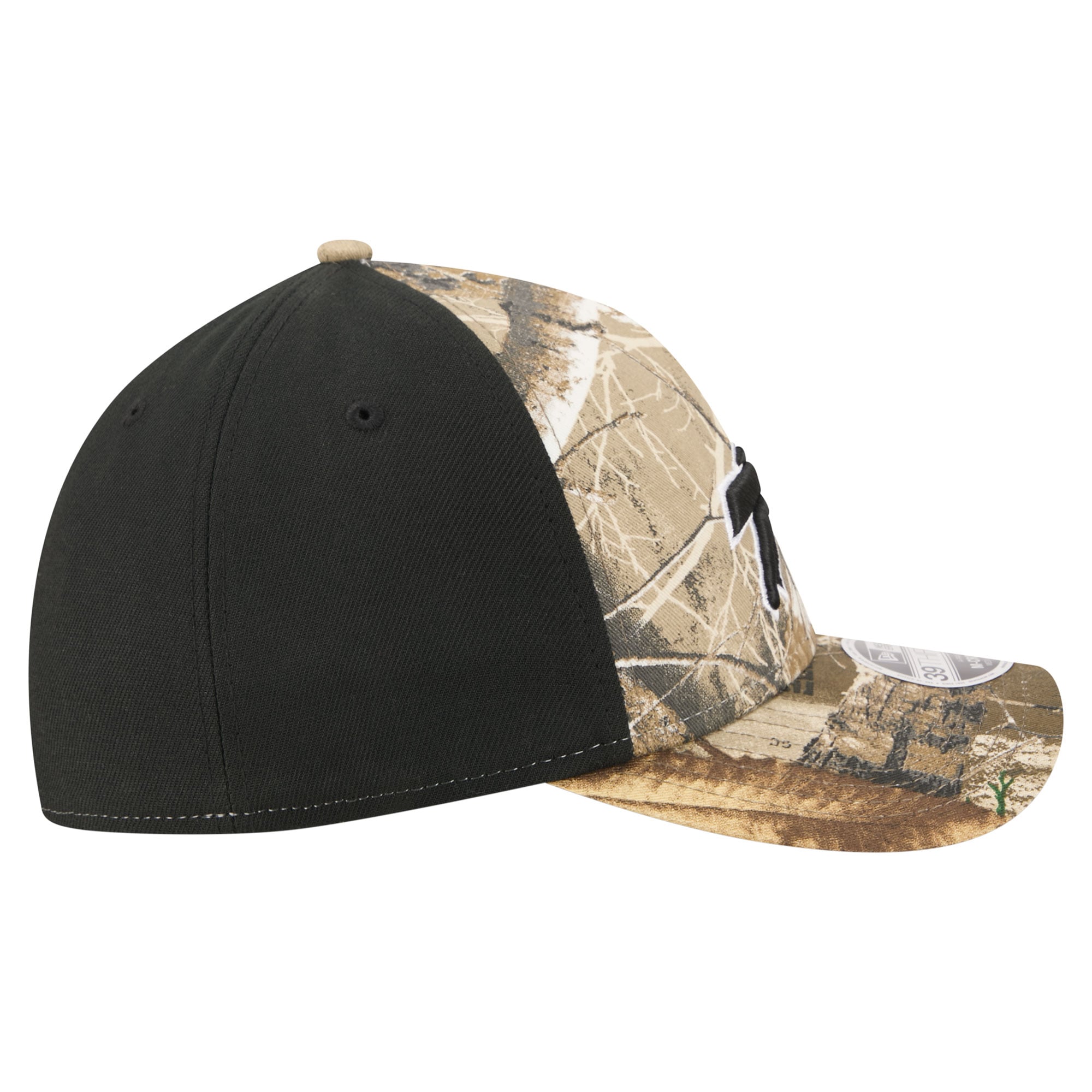Men's New Era Camo/Black Buffalo Bills Team Collection RealTree 39THIRTY M-Crown A-Frame Flex Hat