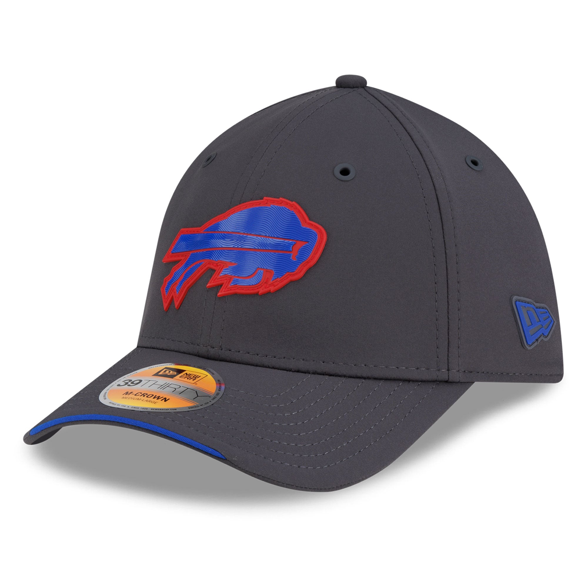 Casquette New Era Royal Buffalo Bills 2026 Sideline 39THIRTY M-Crown Flex pour homme