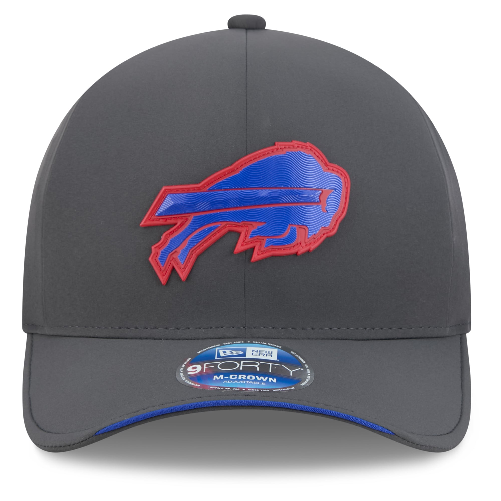 Casquette ajustable New Era Buffalo Bills 2026 Sideline pour homme, couleur anthracite, modèle 9FORTY M-Crown