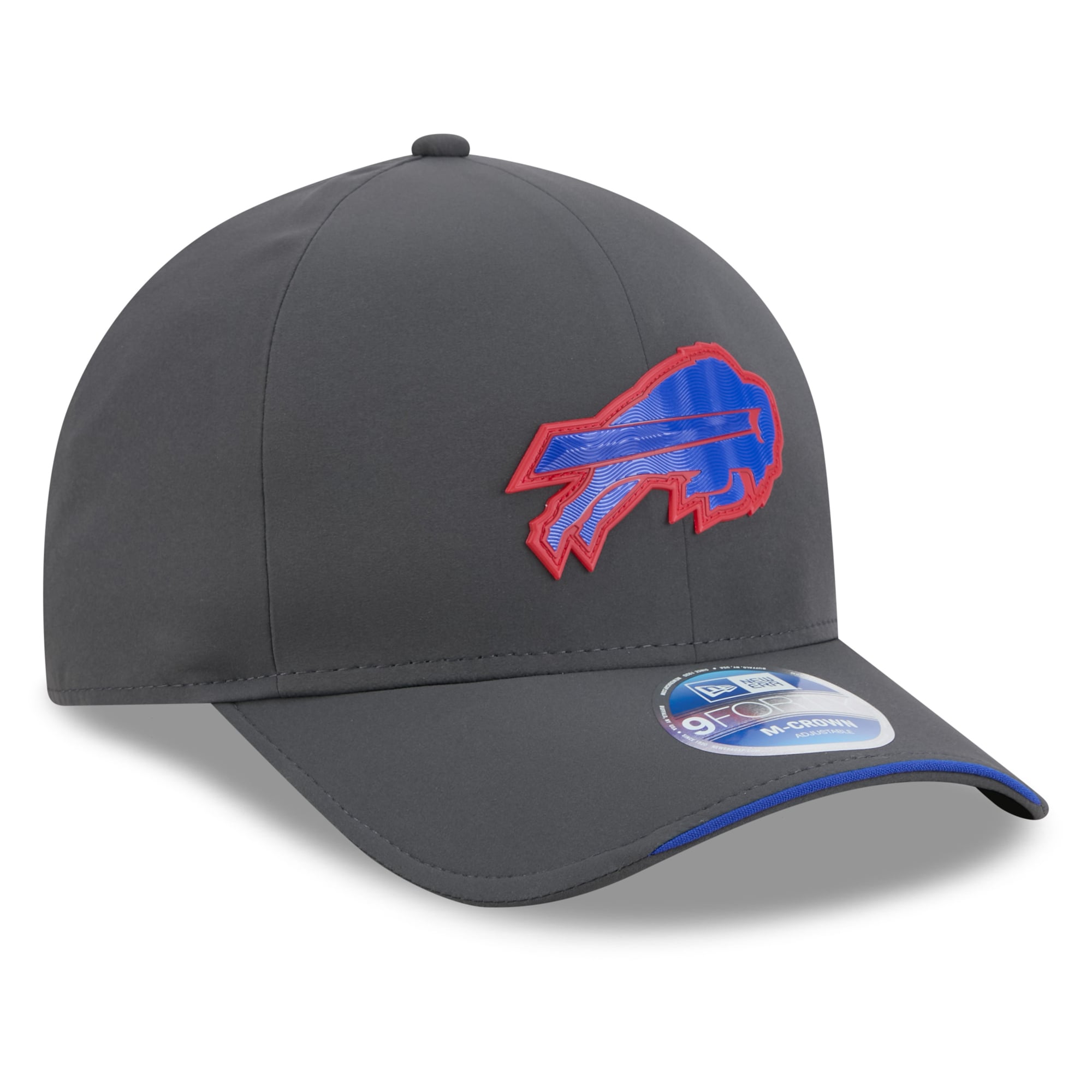 Casquette ajustable New Era Buffalo Bills 2026 Sideline pour homme, couleur anthracite, modèle 9FORTY M-Crown