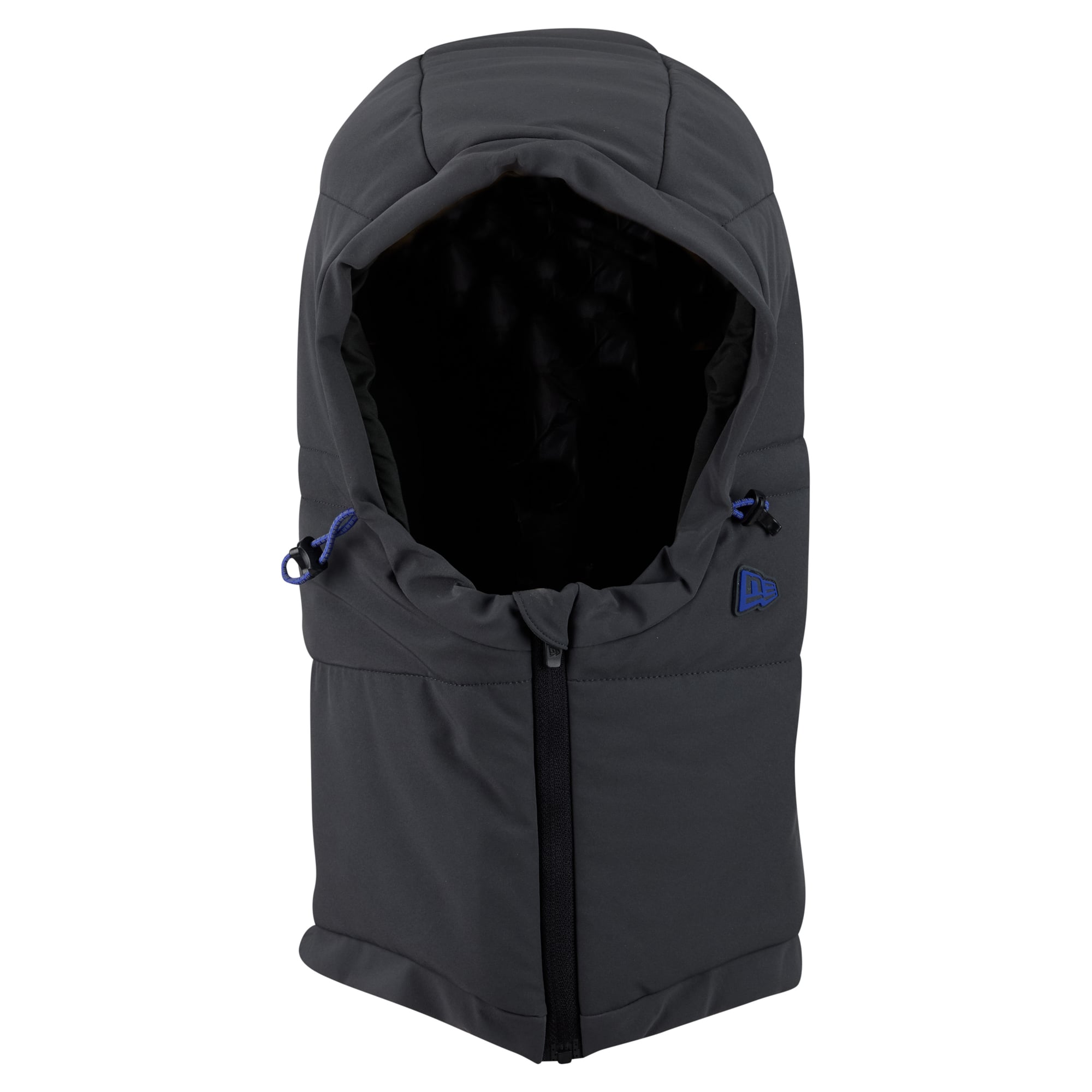 Sweat à capuche matelassé ajustable New Era pour homme, coloris anthracite, Buffalo Bills 2026 Sideline, idéal par temps froid.