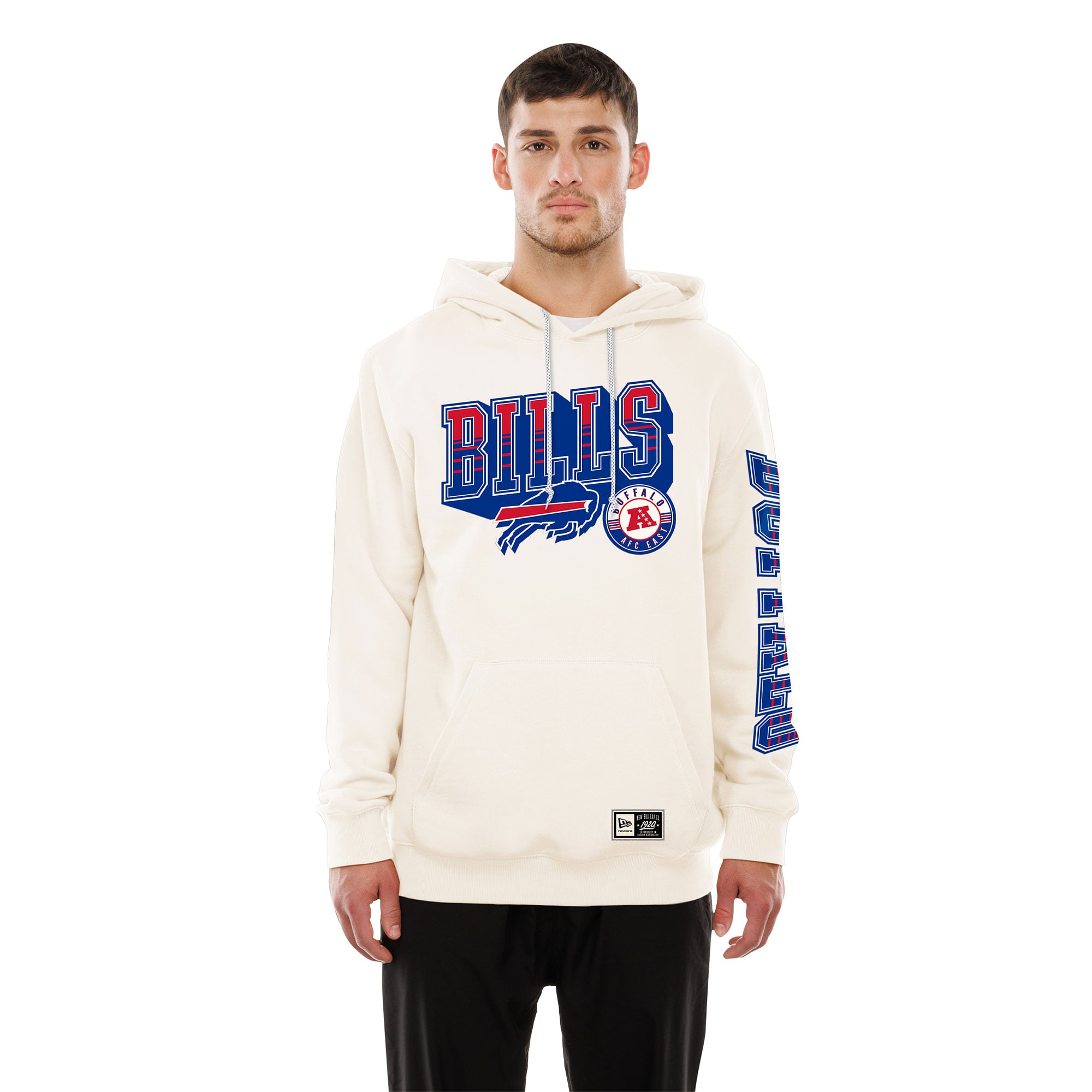 Men's New Era  Cream Buffalo Bills Dune Dust Hoodie