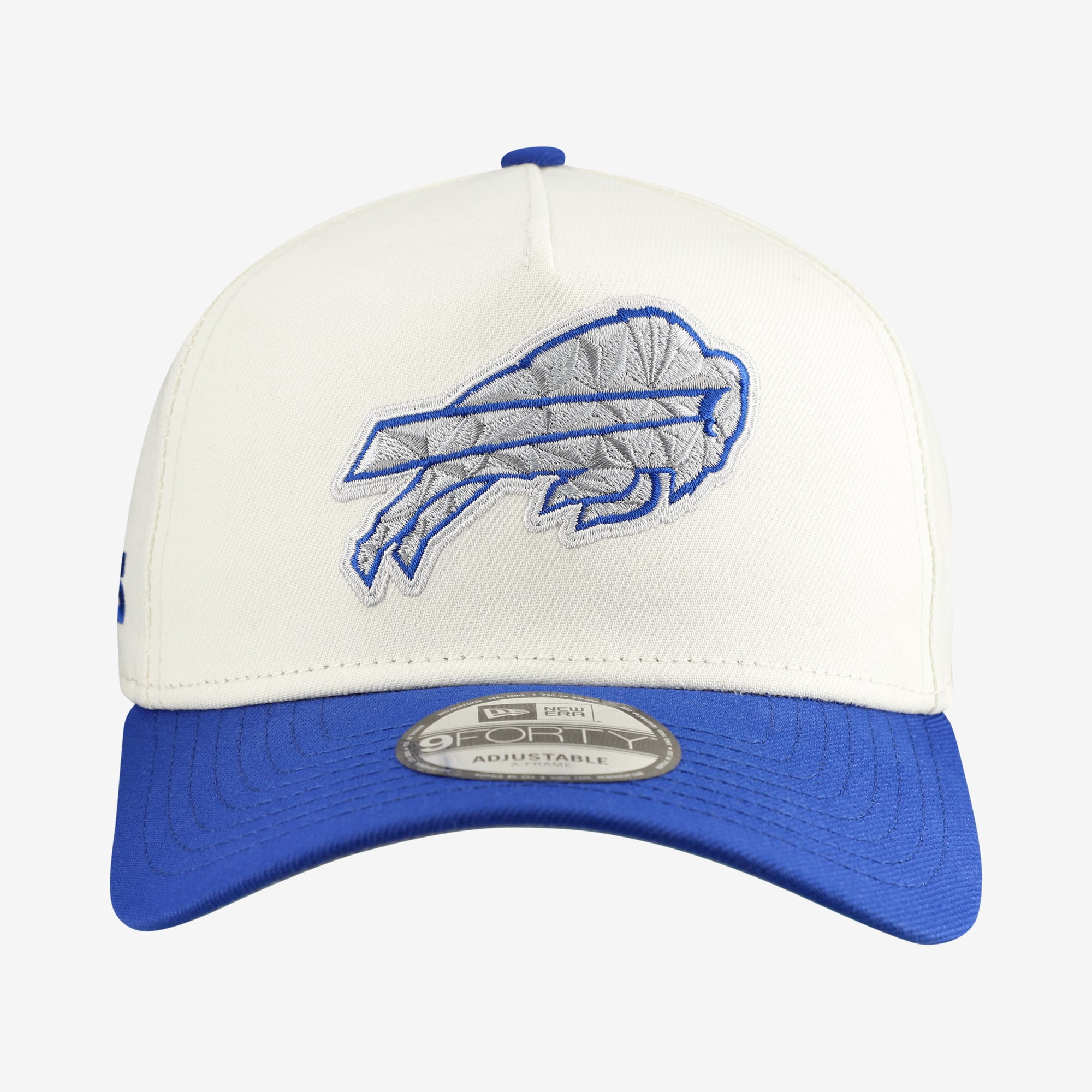 Casquette ajustable New Era 9FORTY A-Frame Buffalo Bills Collection Rivalries, couleur crème, pour homme