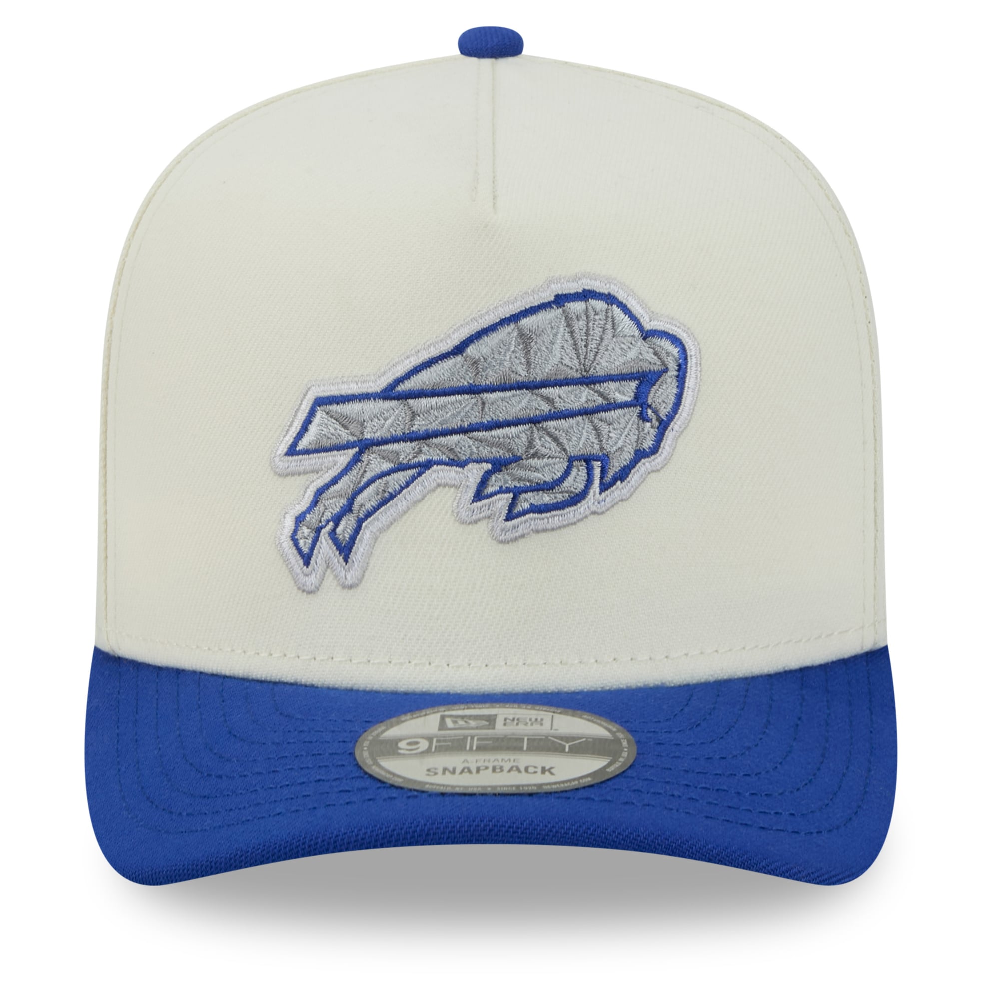 Men's New Era Cream Buffalo Bills Rivalries Collection Fan Pack A-Frame 9FIFTY Snapback Hat