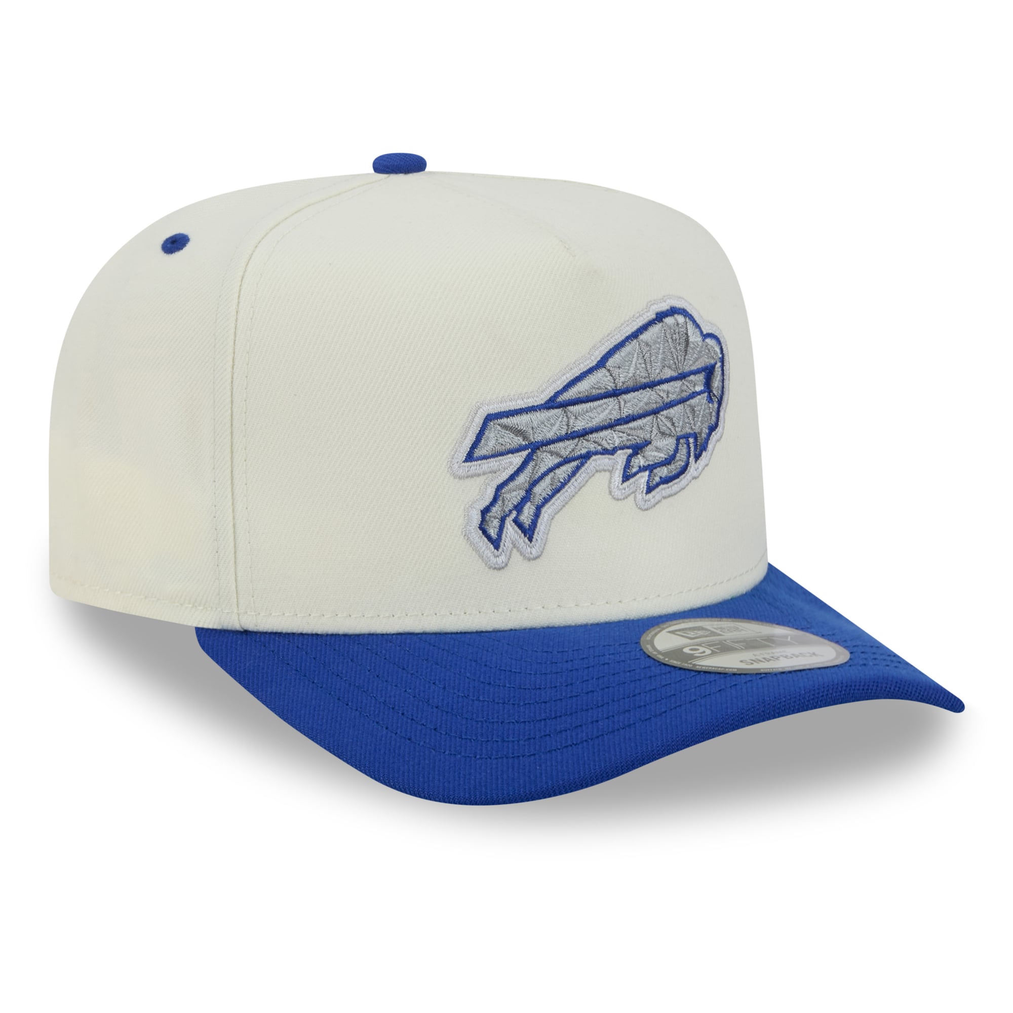 Men's New Era Cream Buffalo Bills Rivalries Collection Fan Pack A-Frame 9FIFTY Snapback Hat
