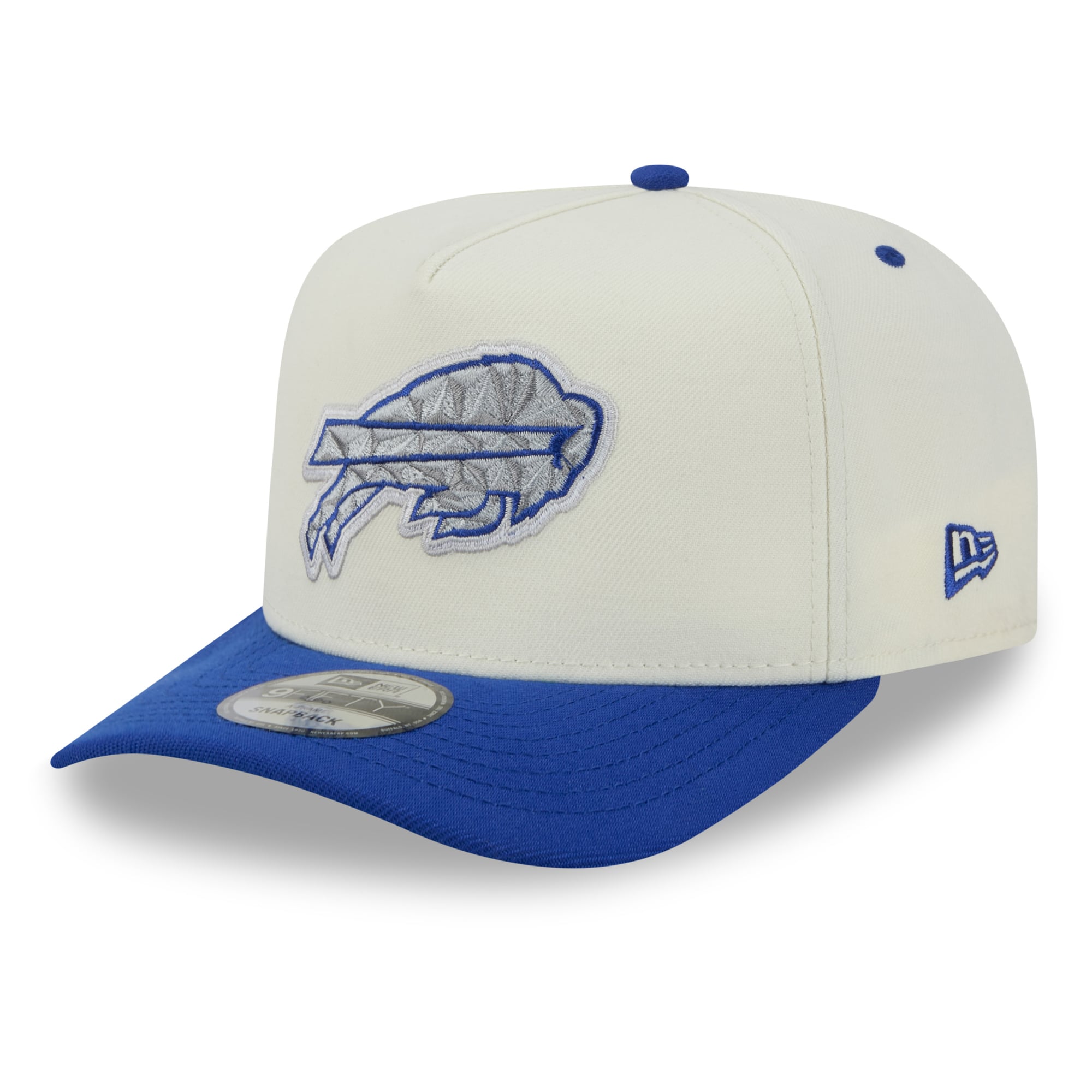 Men's New Era Cream Buffalo Bills Rivalries Collection Fan Pack A-Frame 9FIFTY Snapback Hat
