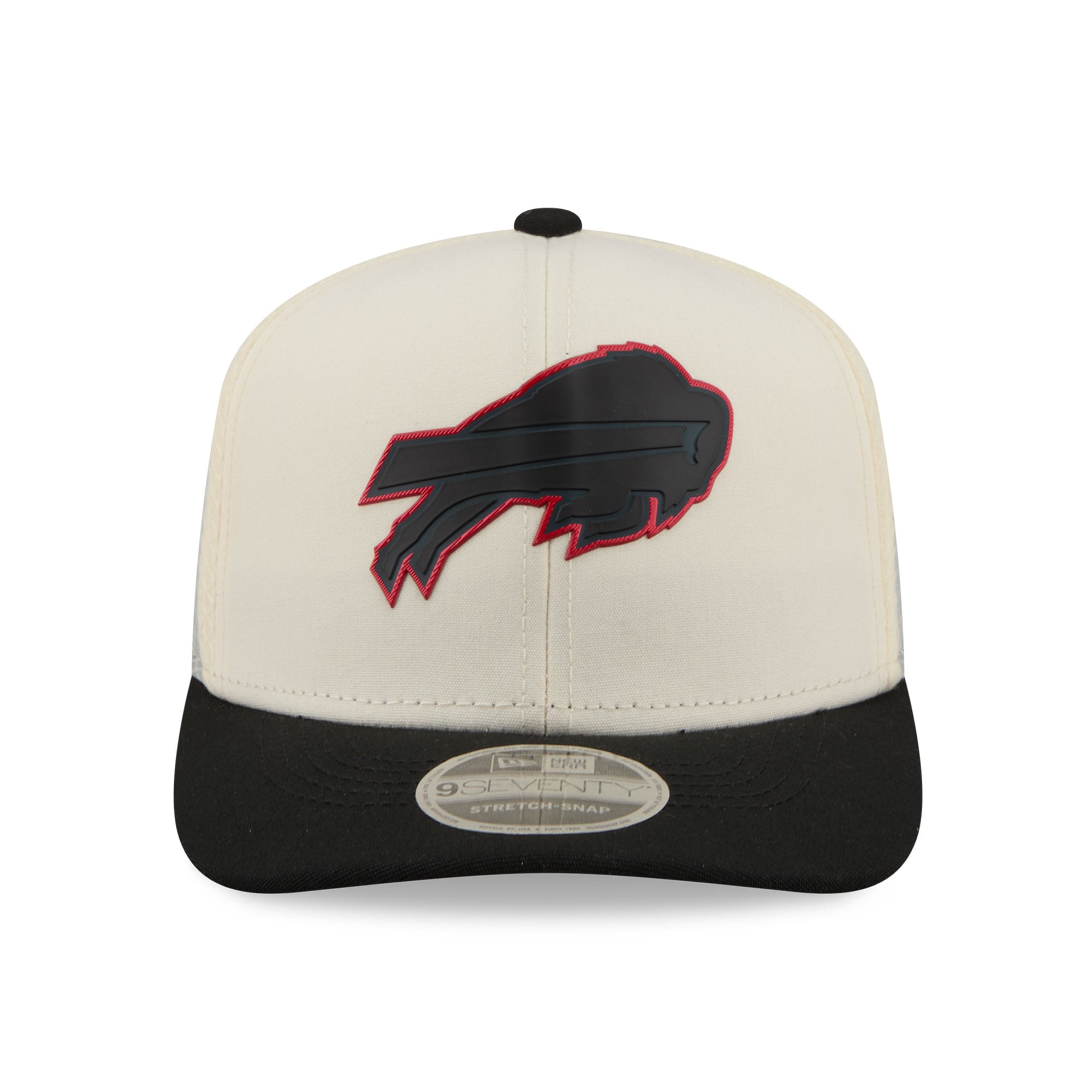 Casquette ajustable New Era Buffalo Bills crème/noire 9SEVENTY pour homme