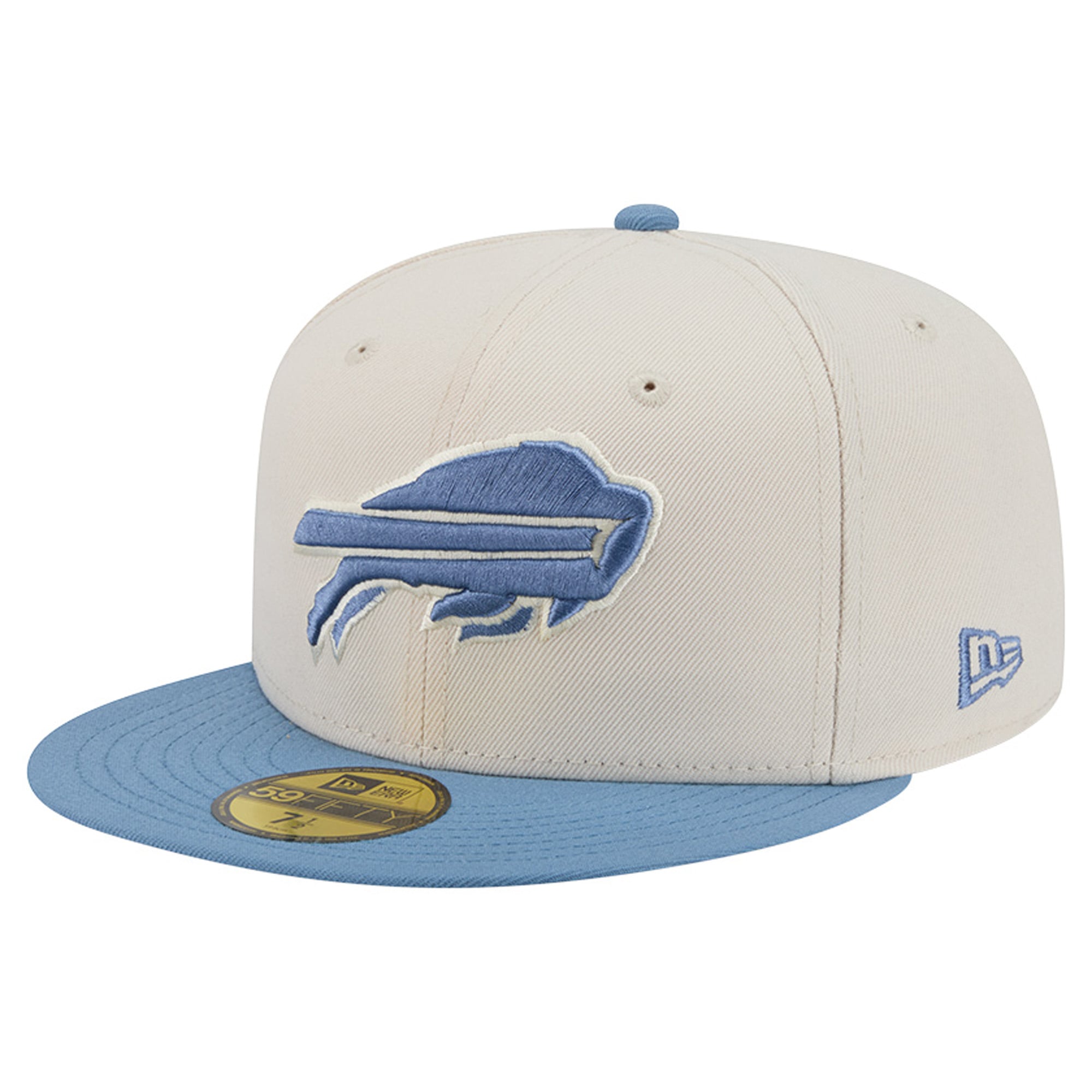 Men's New Era Cream/Blue Buffalo Bills Color Pack 59FIFTY Fitted Hat