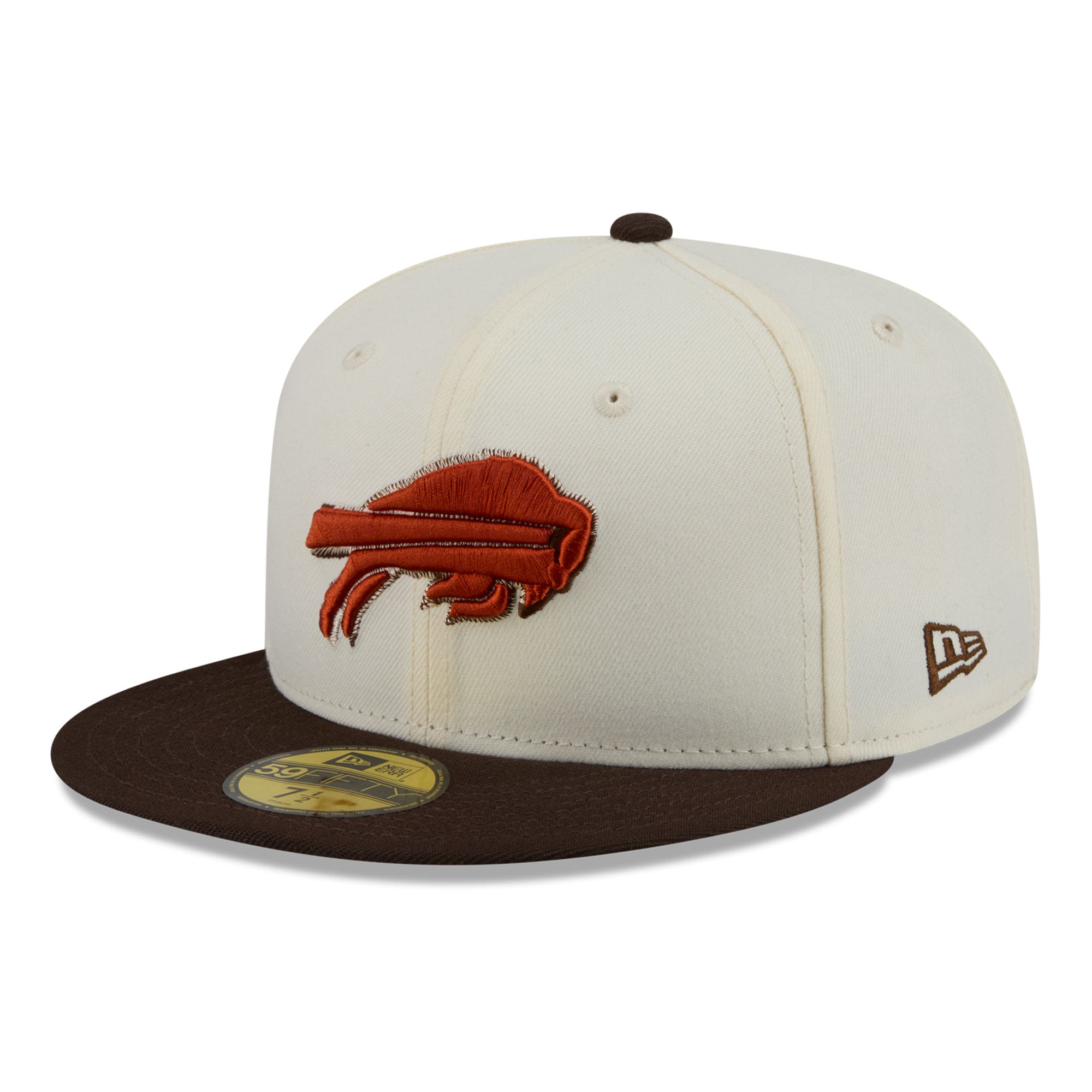 Men's New Era Cream/Brown Buffalo Bills Pumpkin Spice 59FIFTY Fitted Hat