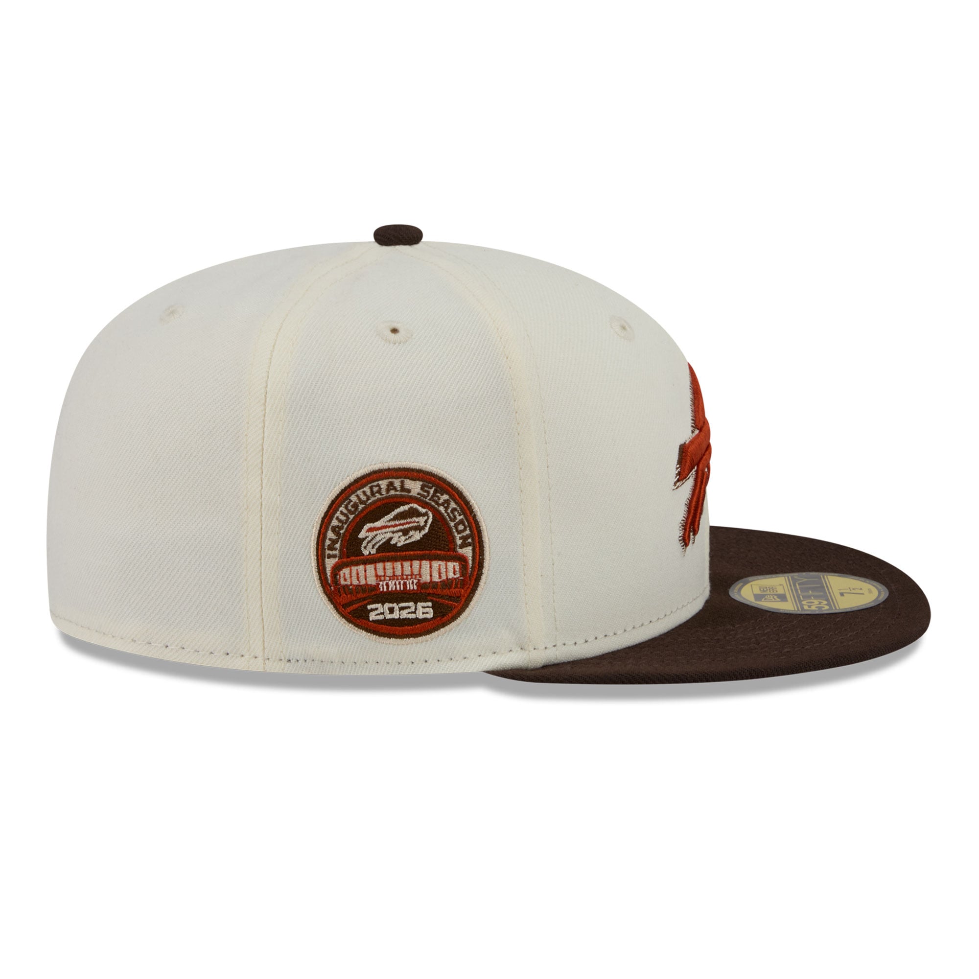 Men's New Era Cream/Brown Buffalo Bills Pumpkin Spice 59FIFTY Fitted Hat