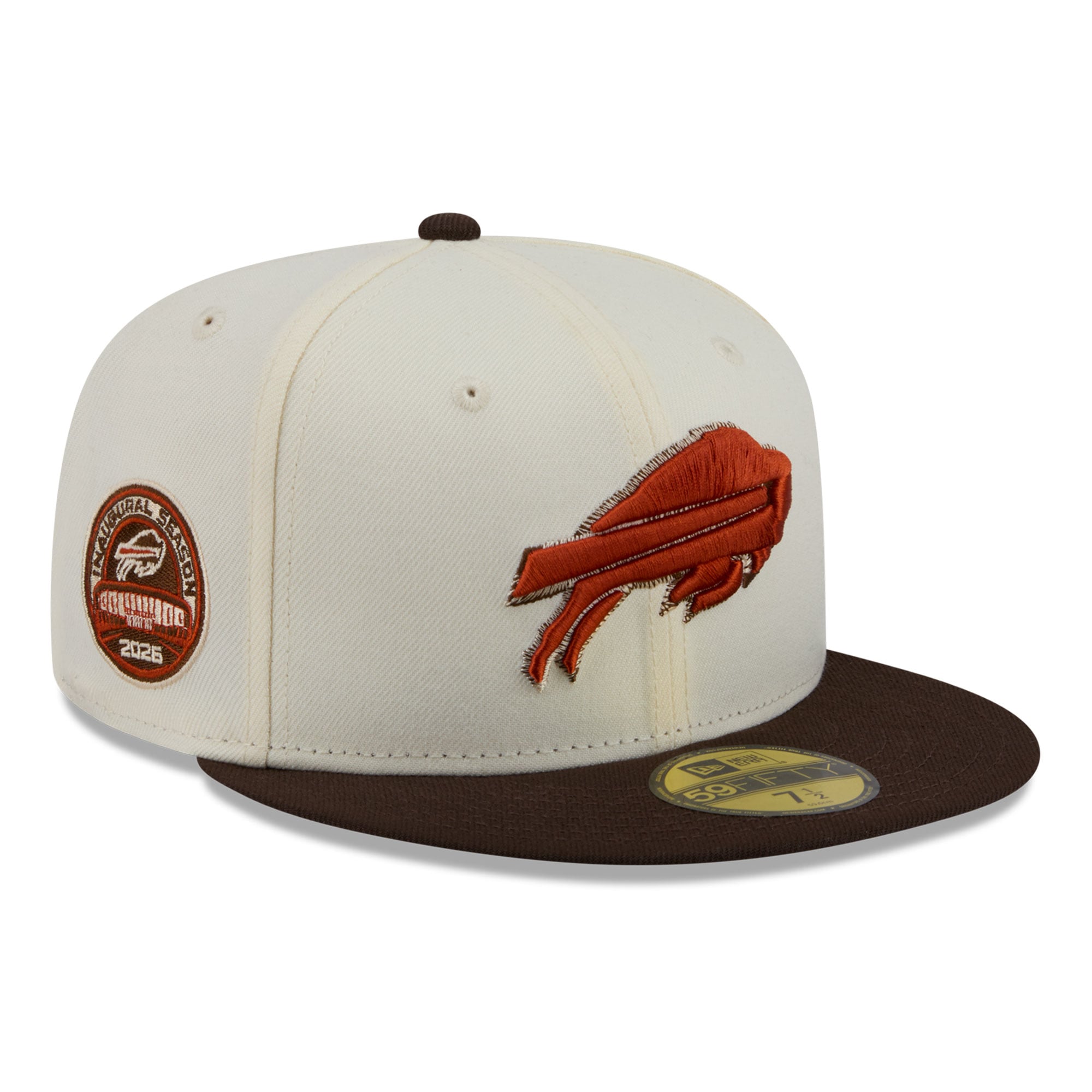 Men's New Era Cream/Brown Buffalo Bills Pumpkin Spice 59FIFTY Fitted Hat