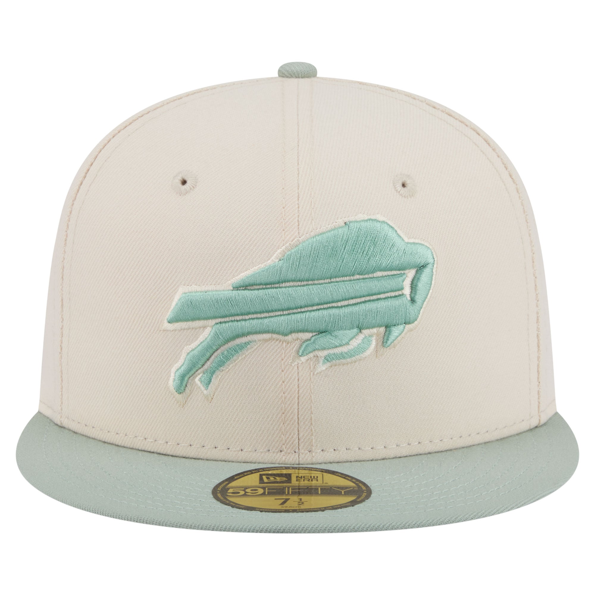 Casquette ajustée New Era Buffalo Bills crème/vert clair pour homme, modèle 59FIFTY