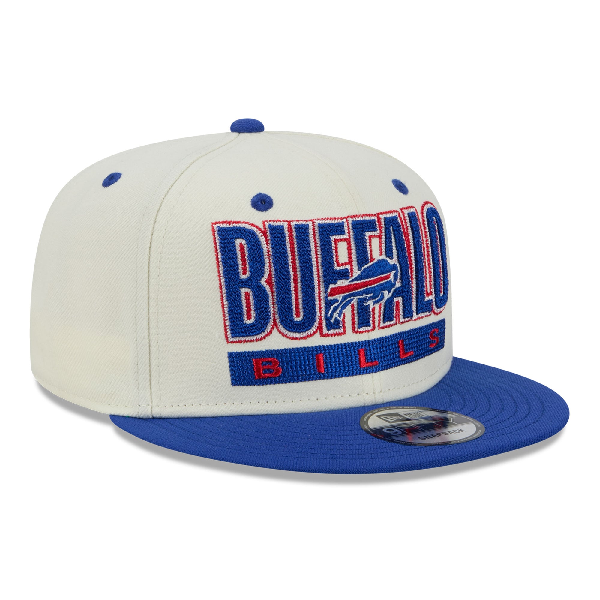 Casquette snapback New Era Classic 9FIFTY crème/bleu roi pour homme