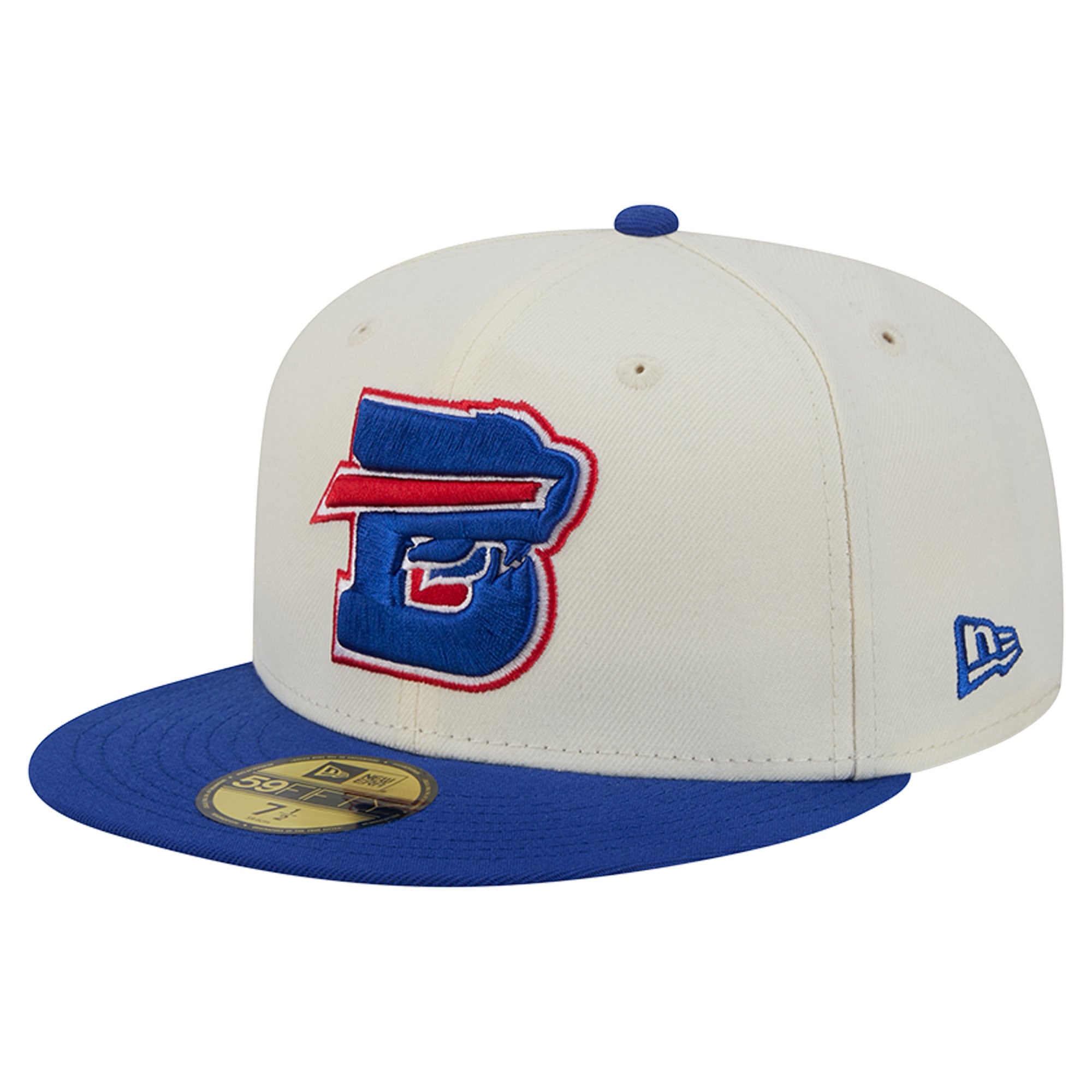 Men's New Era Cream/Royal Buffalo Bills Deceptor 59FIFTY Fitted Hat