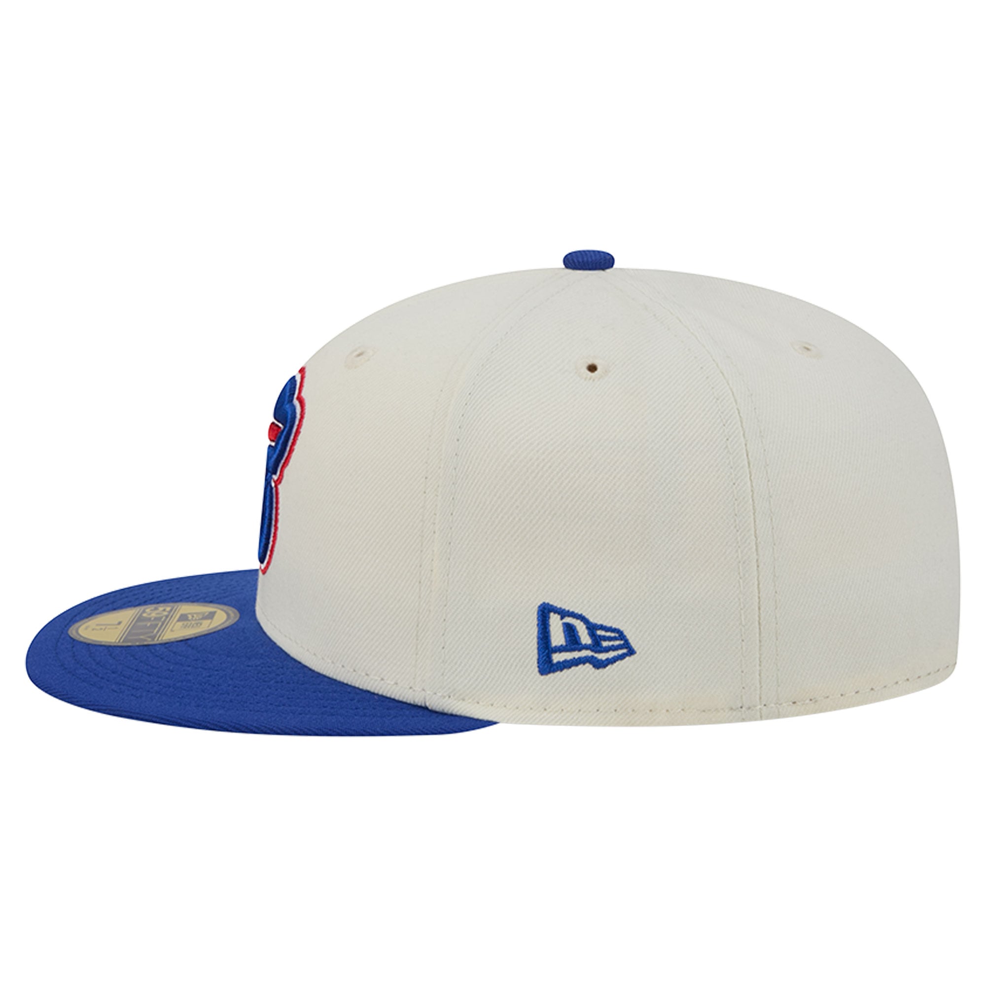 Men's New Era Cream/Royal Buffalo Bills Deceptor 59FIFTY Fitted Hat