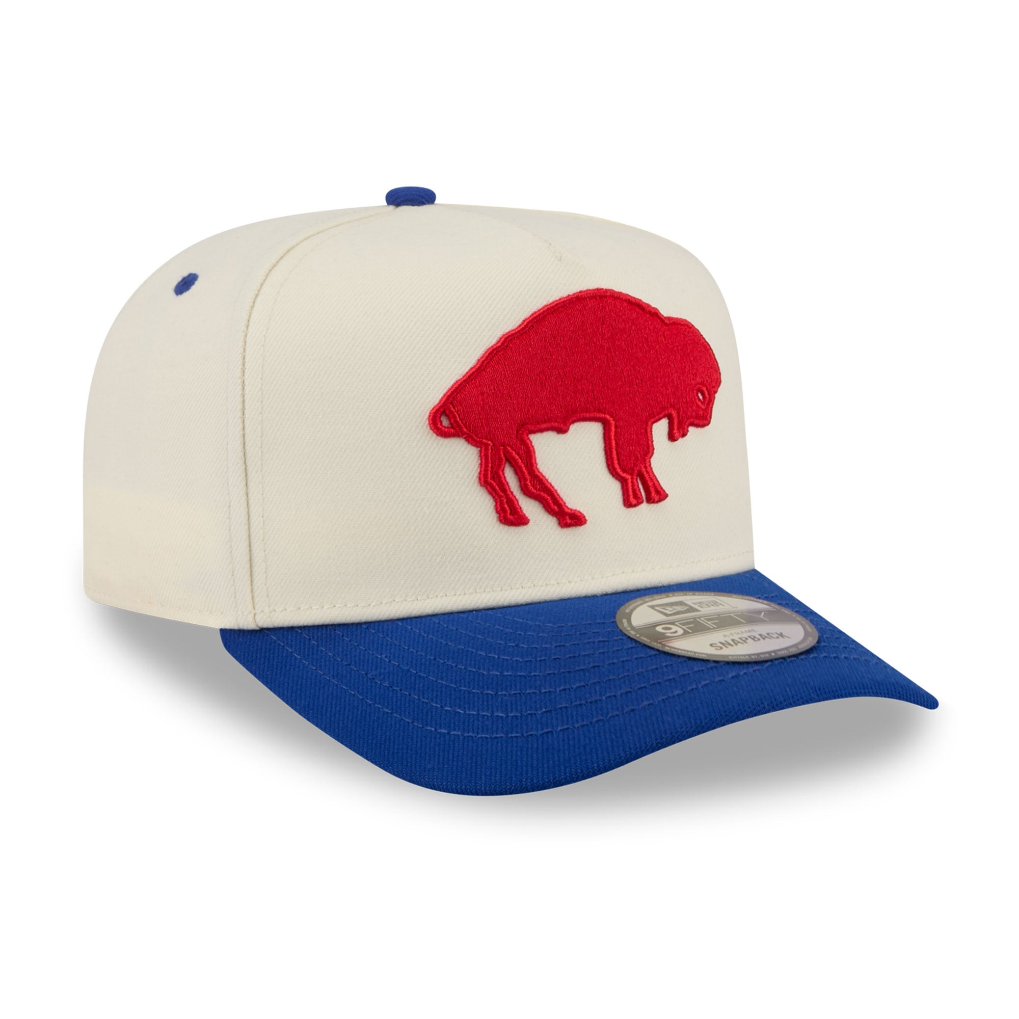 Casquette snapback New Era 9FIFTY crème/bleu roi Buffalo Bills avec logo arrière et monture en A