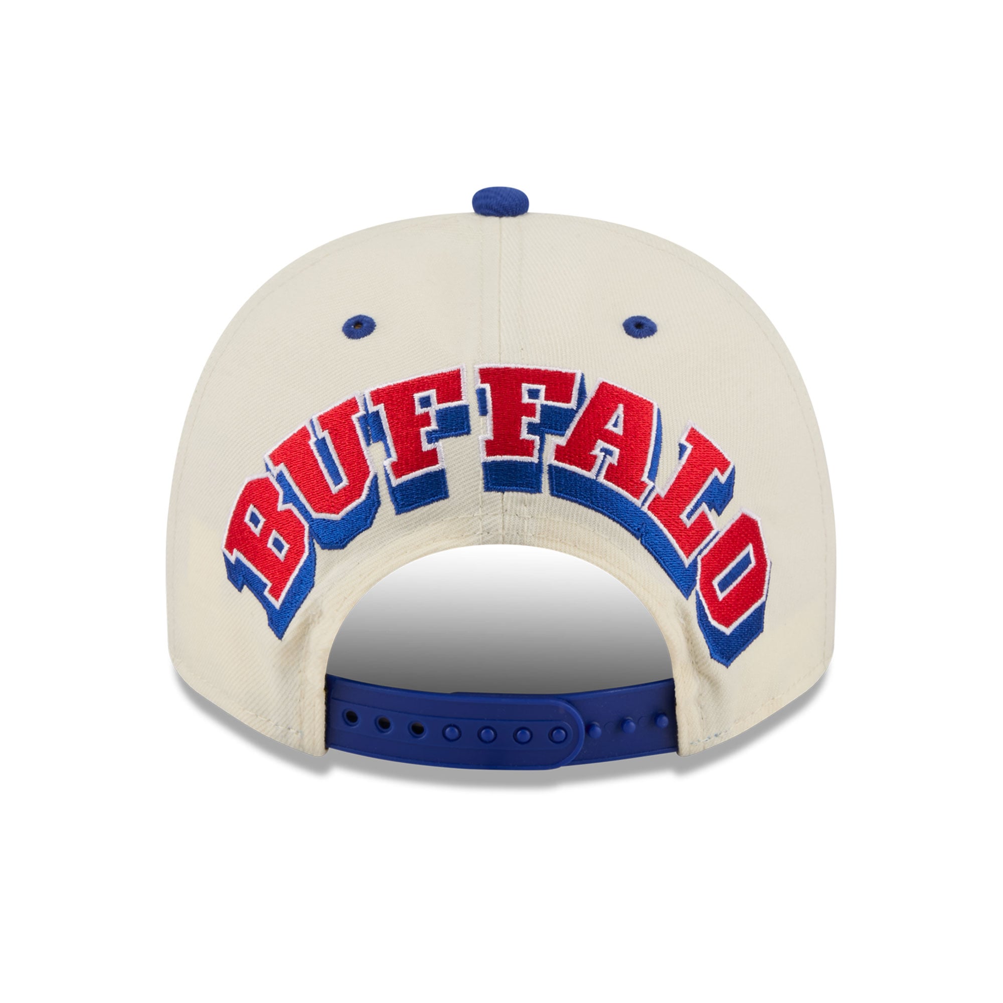 Casquette snapback New Era 9FIFTY crème/bleu roi Buffalo Bills avec logo arrière et monture en A