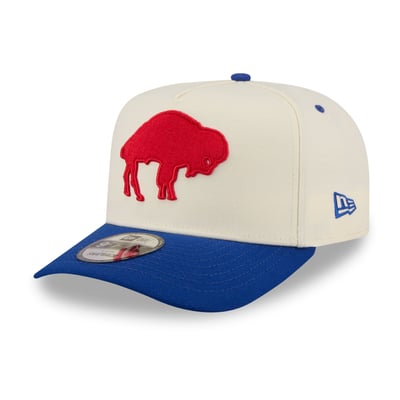 Buffalo Bills New Era Rear Wordmark A-Frame 9FIFTY Snapback Hat - Cream/Royal