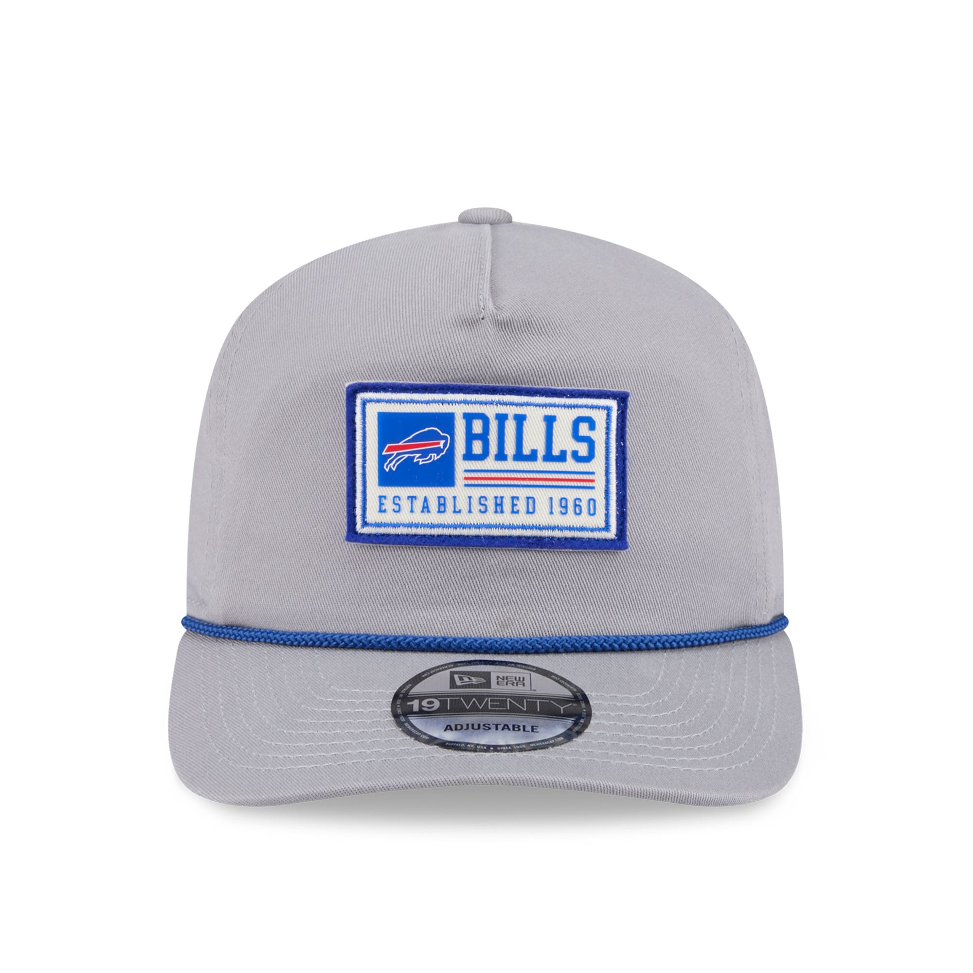 Casquette ajustable New Era 19TWENTY grise à écusson Buffalo Bills pour homme