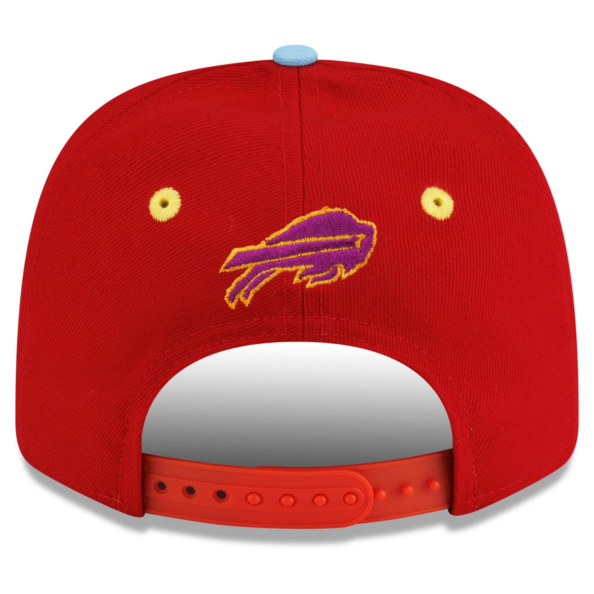 Men's New Era Josh Allen White/Red Buffalo Bills Mason Billustration 9SEVENTY Adjustable Hat